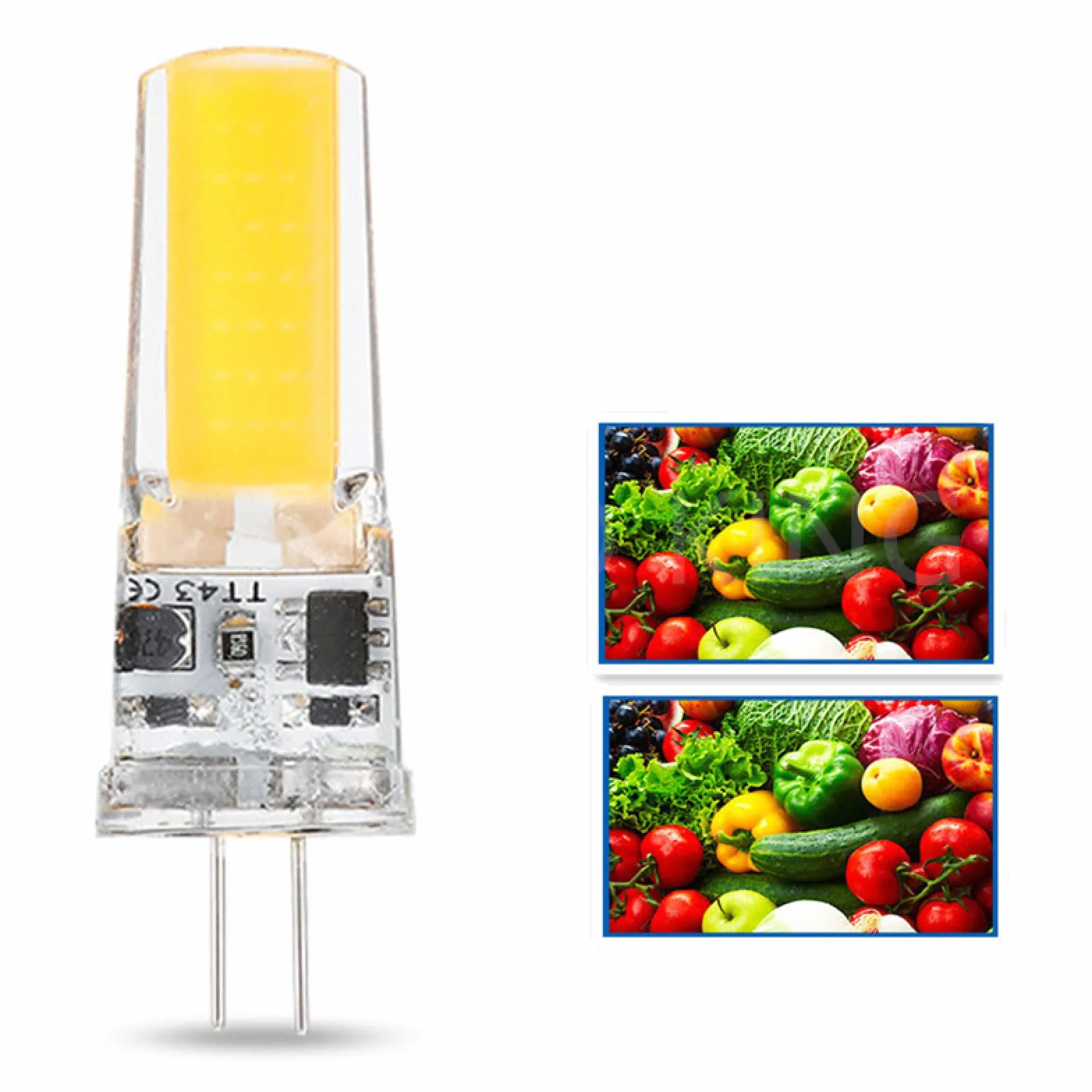 LED G4 5W 9W Żarówka AC/DC 12V 220V COB Reflektor Zimna Biel 10 Sztuk