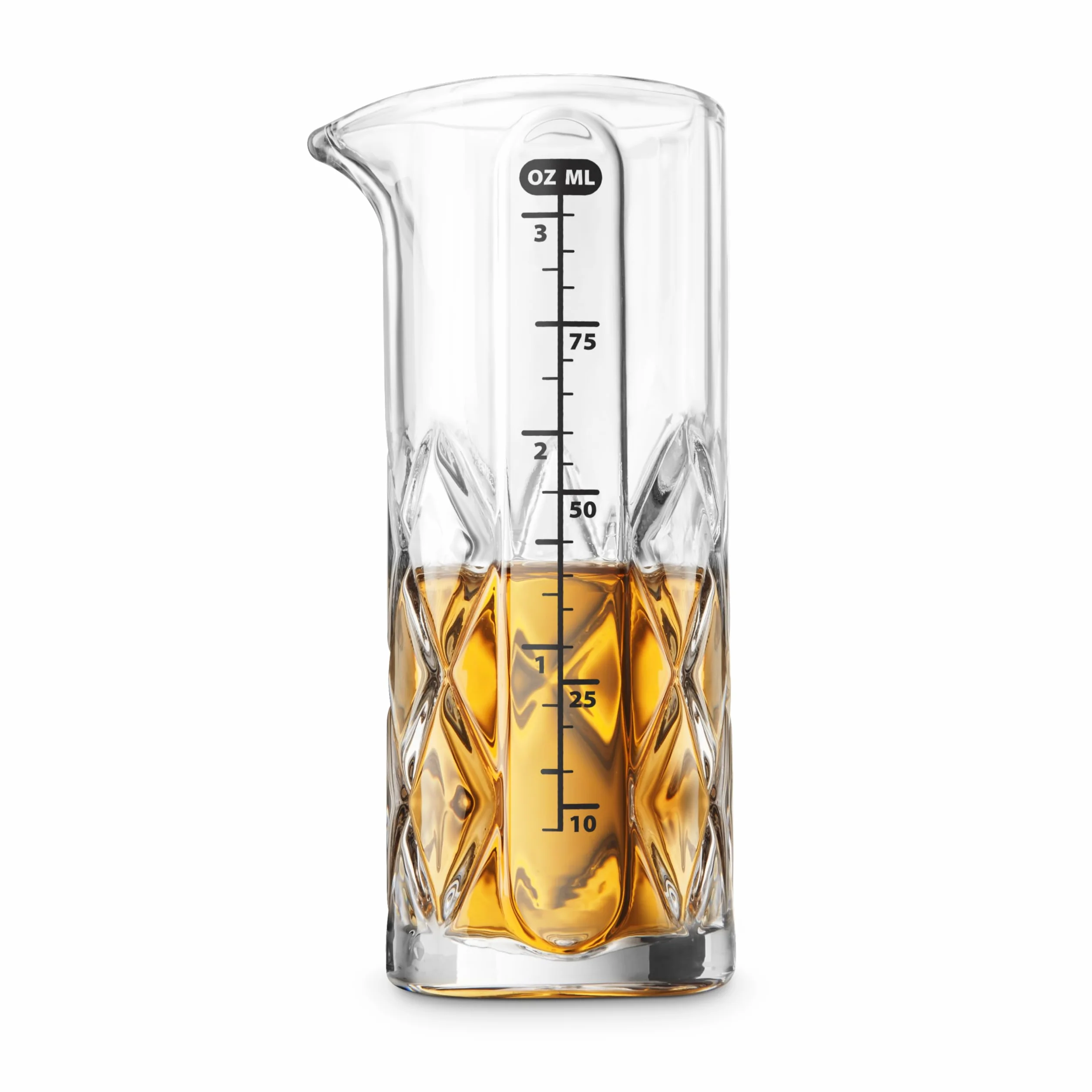 Final Touch Yarai Double Jigger Glass Cocktail Mixing Jug Heavy Duty, kubek z miarką, grube szkło walled – 100 ml