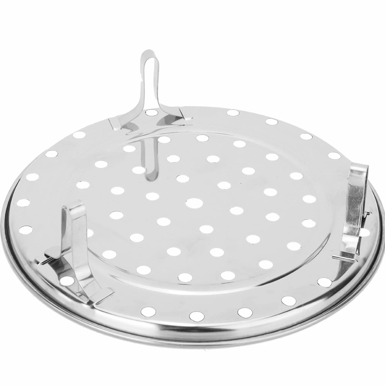 Stojak do Gotowania na Parze ze Stali Nierdzewnej Okrągły Stojak do Gotowania Uchwyt do Gotowania na Parze Taca Półka Akcesoria do Gotowania Srebrny (Duża średnica 26 cm)