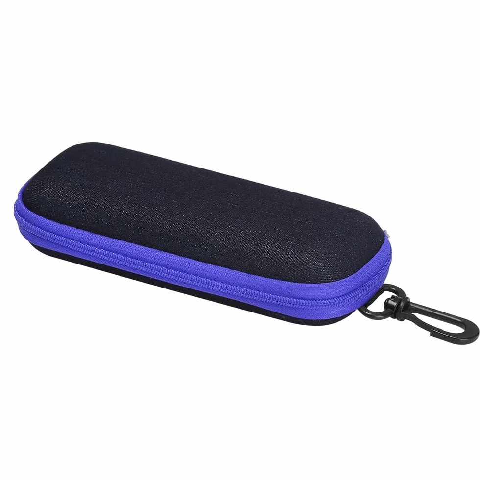 1 szt. przenośne etui na okulary pokrowiec na okulary przeciwsłoneczne twarde etui dla kobiet mężczyzn pudełko na okulary ze smyczą zamek błyskawiczny etui ochronne pudełka