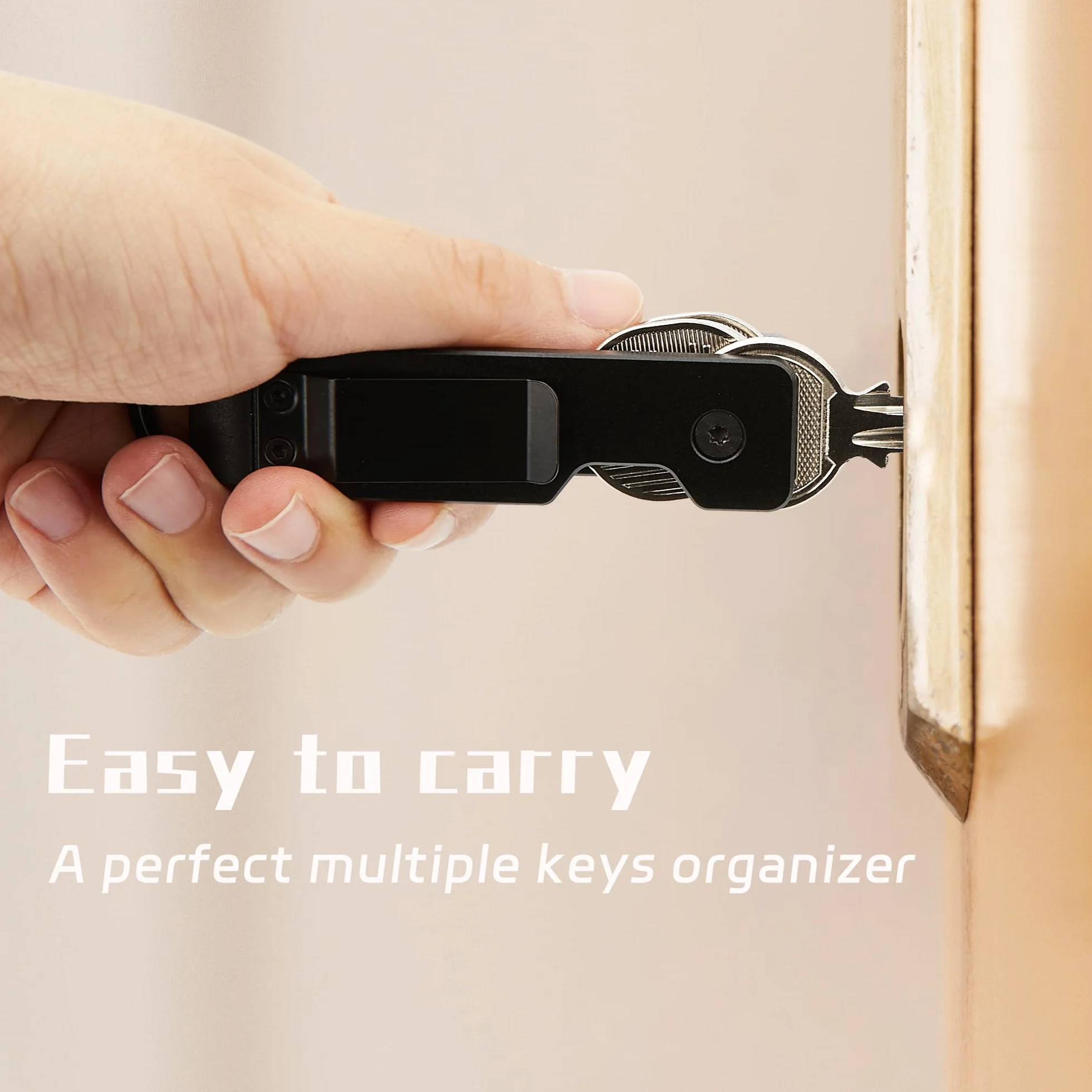 Uchwyt na klucze do pęku kluczy metalowy aluminiowy kompaktowy inteligentny organizer na klucze zabezpiecza 1-5 kluczy