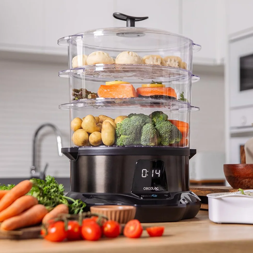 Cecotec VapoVita 3000 Pro Parowar elektryczny 1000 W 1 l 3 pojemniki