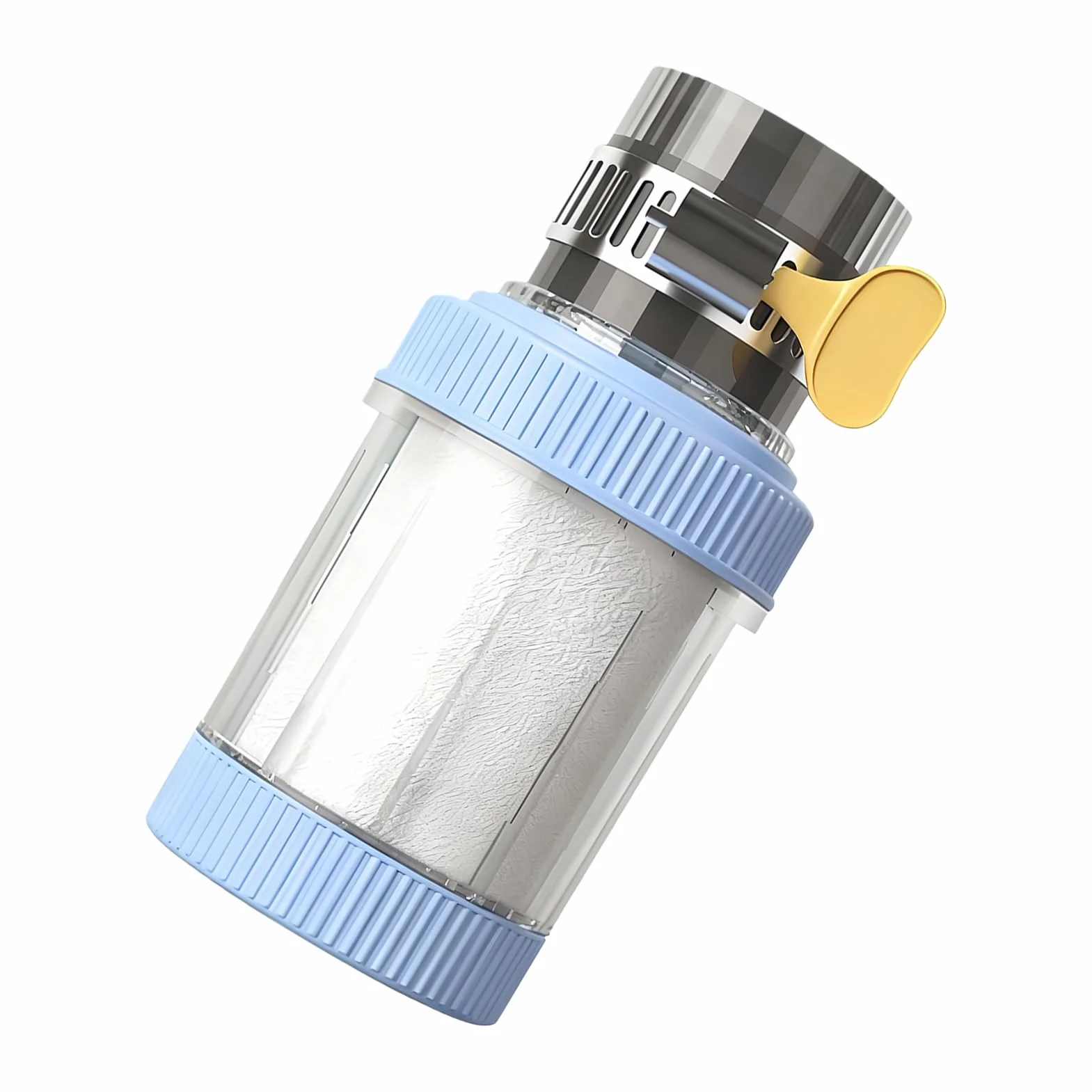 Water Faucet Filter, Faucet Filtration Softener, Bathroom and Kitchen Water Purifier with Removable Multi Layer Filter, Easy Install ABS Design, Sink Shower Bathtub Purification for Home Office Use