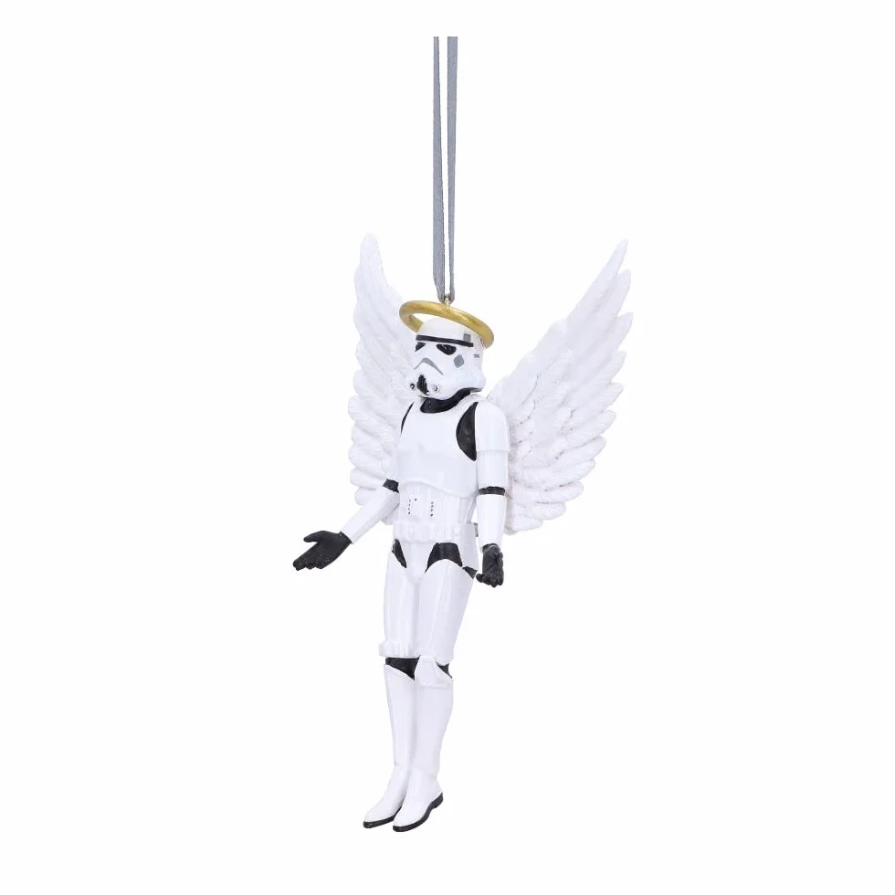 Nemesis Now Szturmowiec anioł wiszący ornament 13 cm, żywica, biały
