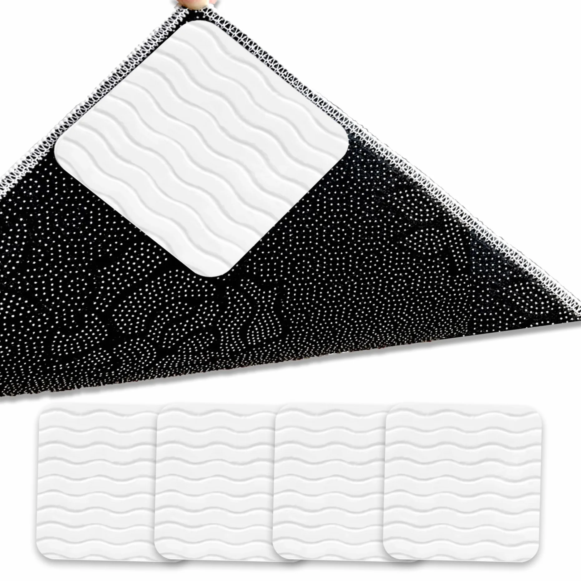 Antypoślizgowe podkładki pod dywan 4-Pack PU 10x10 cm