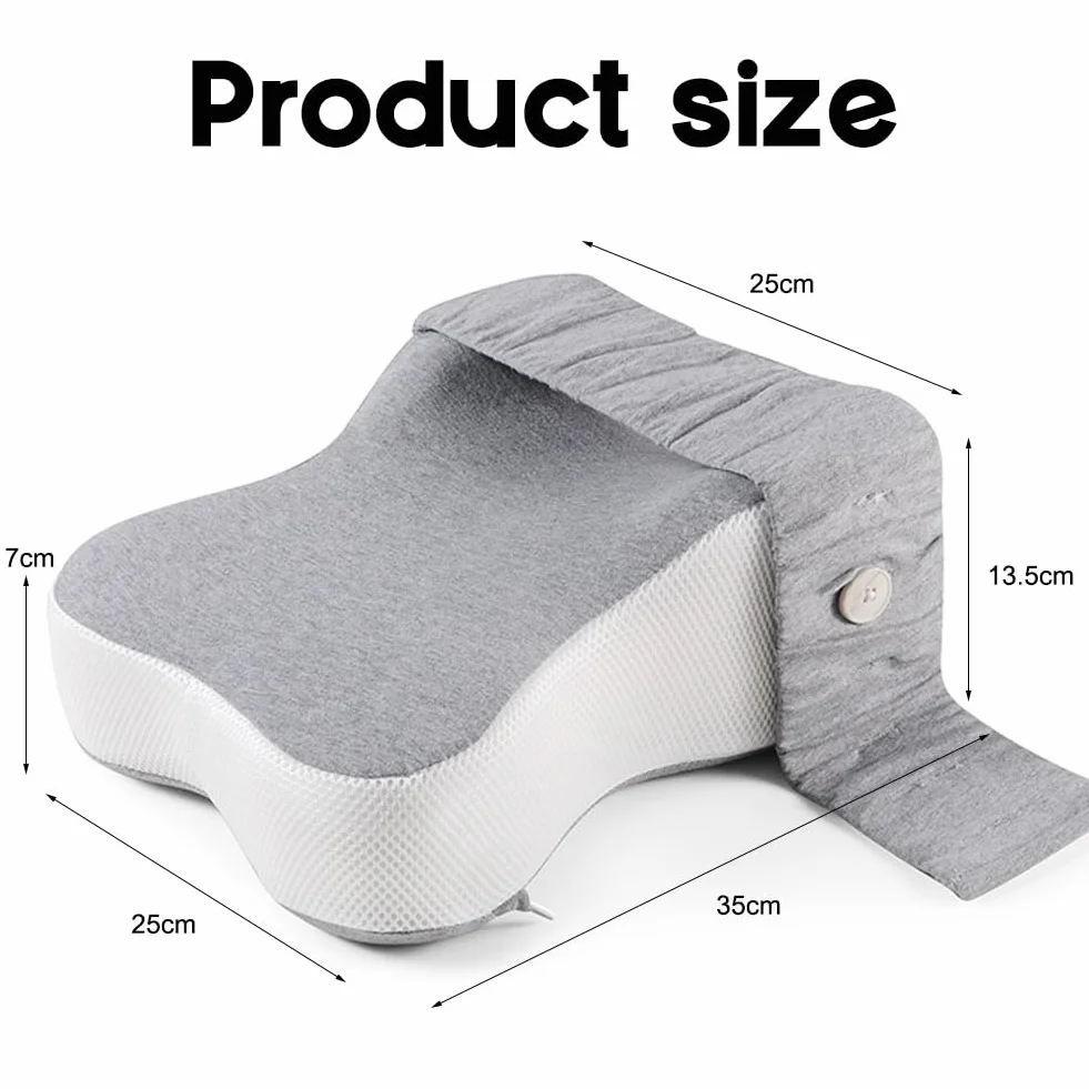 CEWROM Poduszka na kolana dla osób śpiących na boku, ortopedyczna poduszka na nogi, pianka z pamięcią kształtu, poduszka do spania na boku, ergonomiczna poduszka na nogi, dla kobiet w ciąży