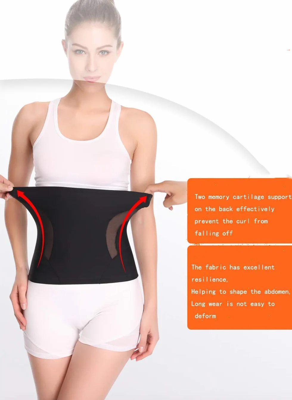 Pas poporodowy Pas poporodowy Gorset pasujący do odzieży oddychającej Elastyczna dla większości kobiet Czarny,Black-XL