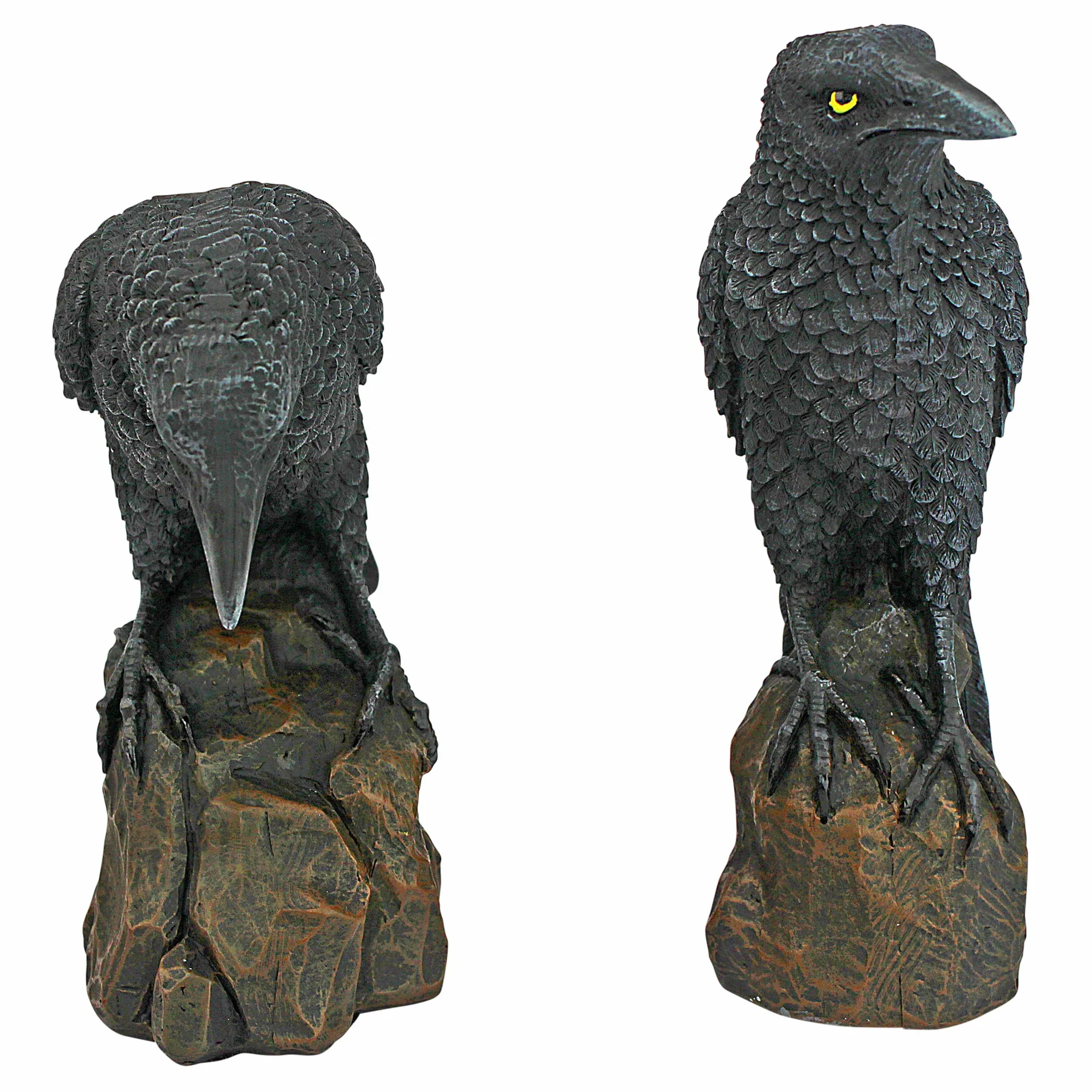 Design Toscano CL6170 Mystic Night Raven gotyckie statuetki 15 cm zestaw żywica poliestrowa