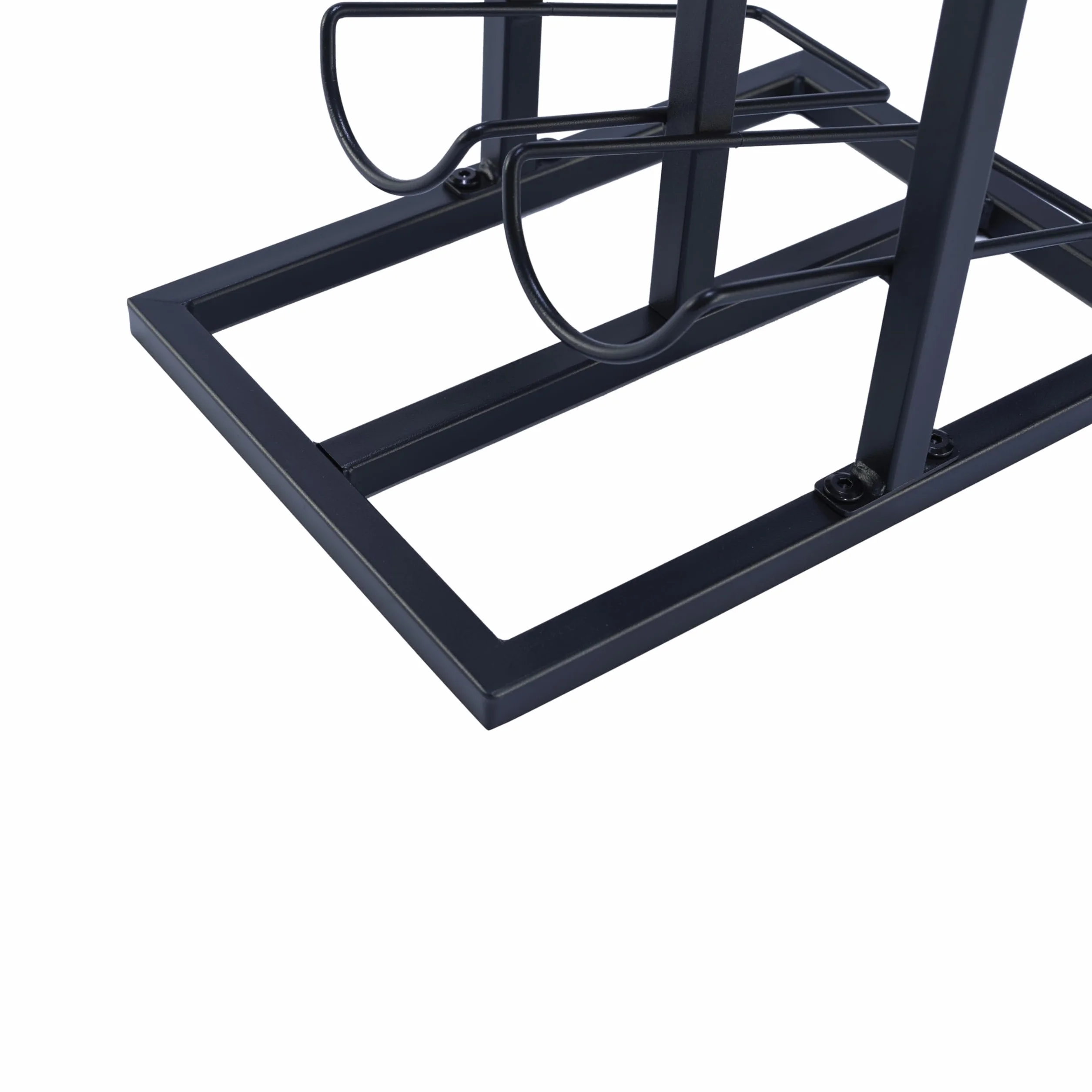 Metalowy stojak na wino na 6 lub 12 butelek, czarny, z korkociągiem