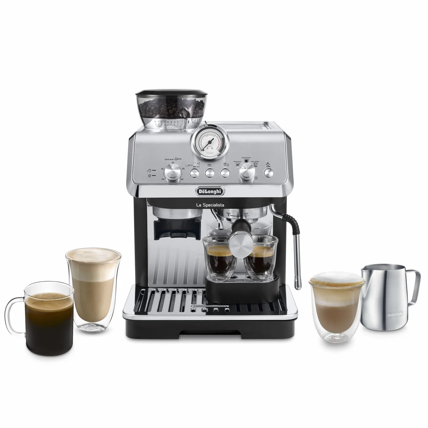De'Longhi La Specialista Arte Ekspres do Kawy, Srebrny, 1450 W, 230 V