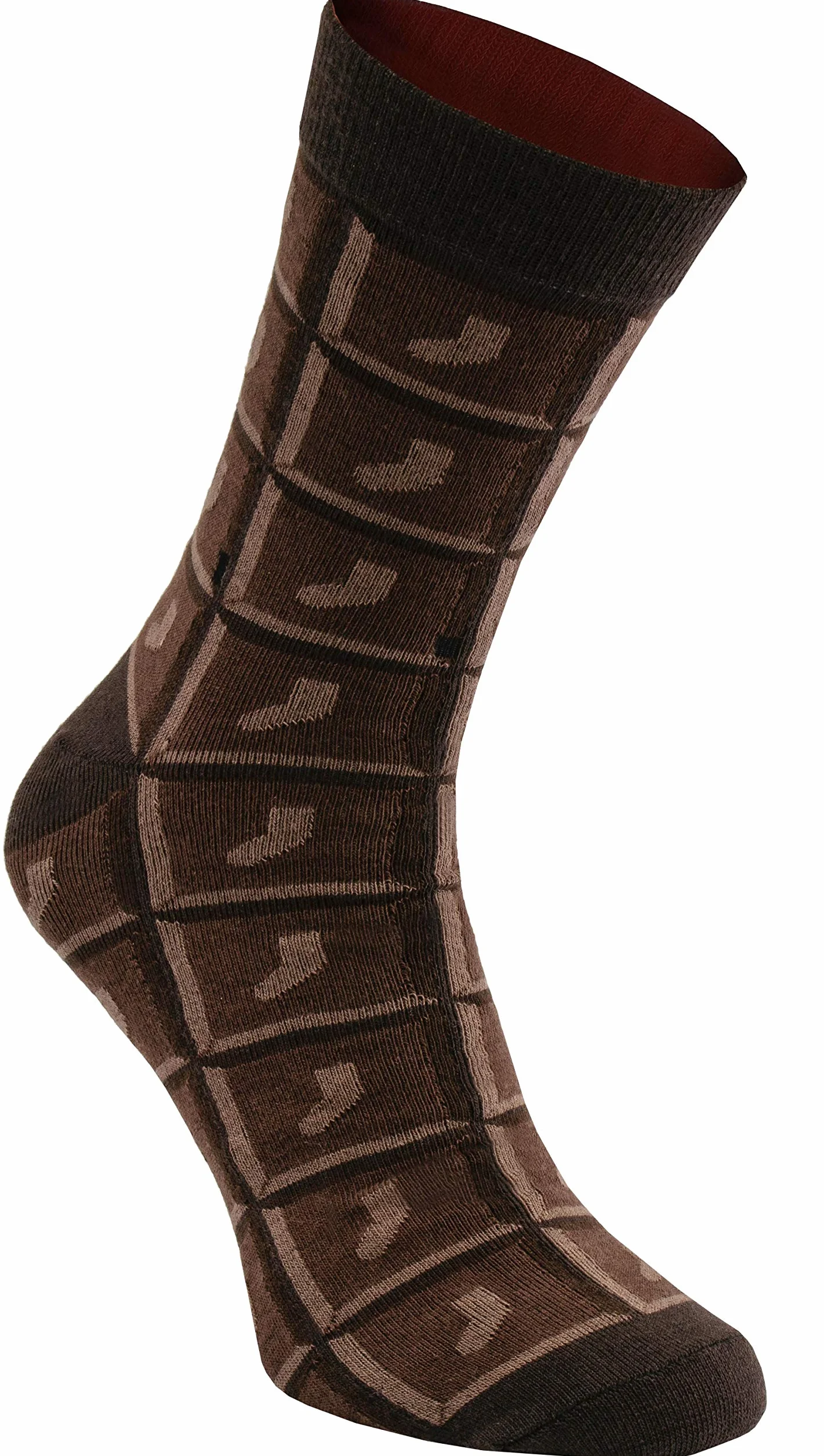 Rainbow Socks - Kobieta Mężczyzna Śmieszne SKarpetki Czekolada Prezent - 1 Para - Mleczna Czekolada - Rozmiar 41-46