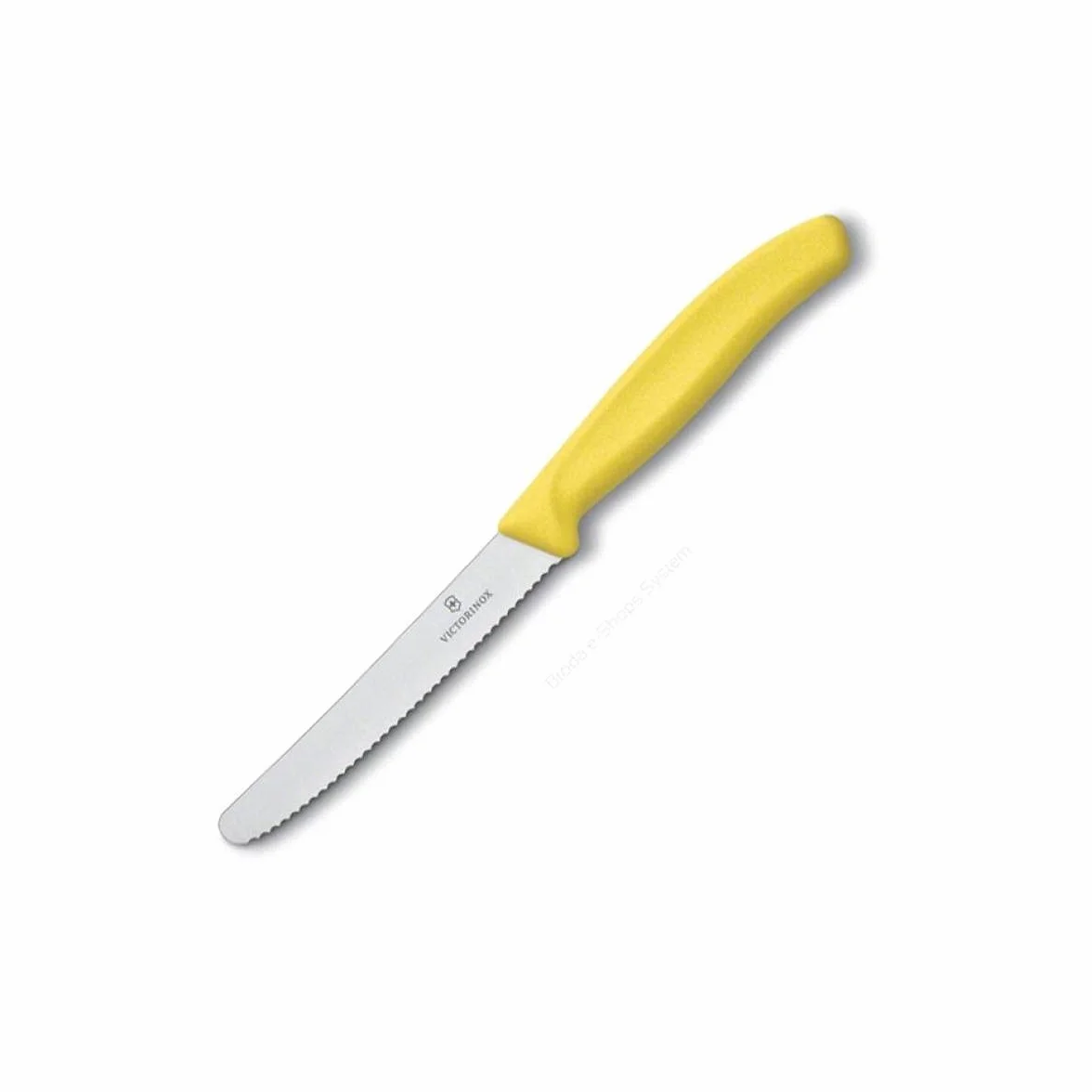 Victorinox nóż stołowy 11 cm żółty, ostrze faliste, ergonomiczny uchwyt