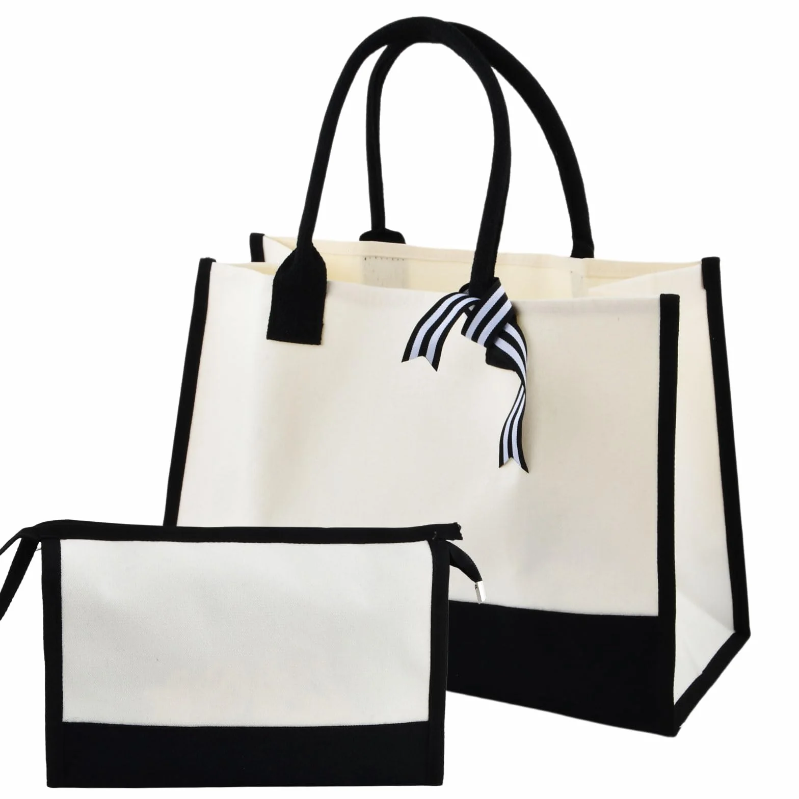 Jute Canvas Tote Bag Duża damska torba na zakupy z wewnętrzną kieszenią
