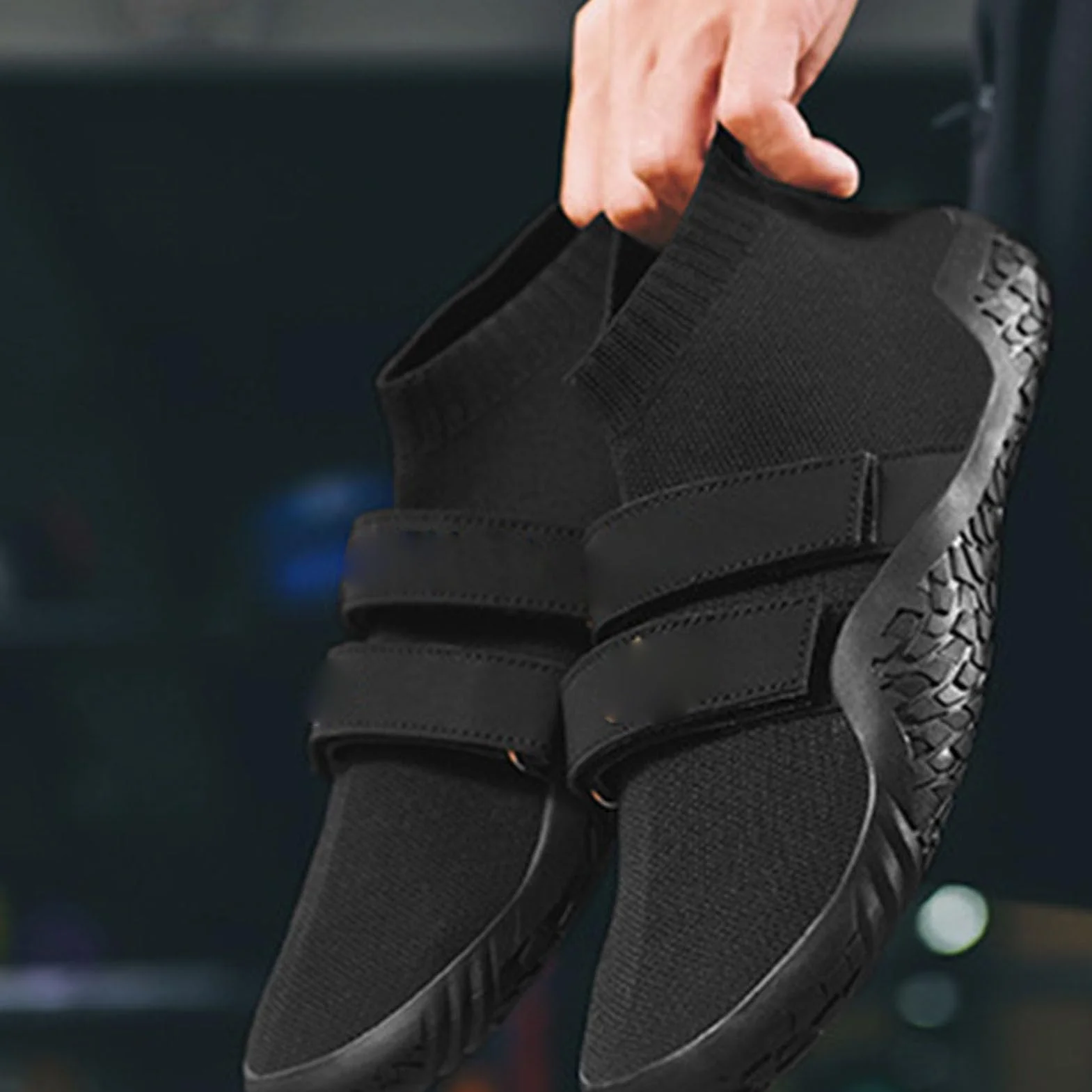2 szt. Buty Boso, Amortyzujące Gumowe Nylonowe Buty do Podnoszenia Ciężarów do Treningu w Przysiadach Zapaśniczych (44)