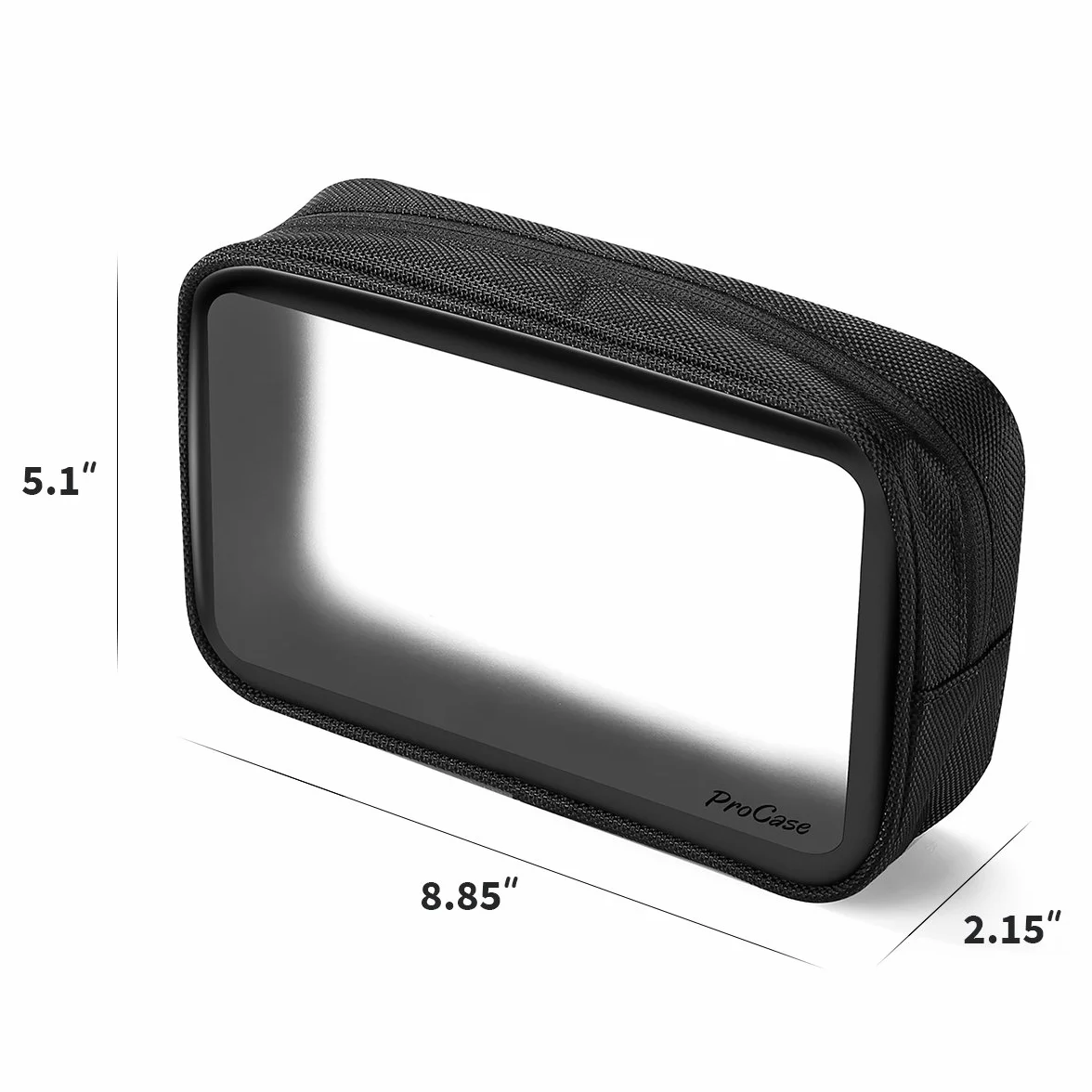 ProCase Toiletry Bag Airplane Torba na przybory toaletowe przezroczysta do bagażu podręcznego w samolocie, kosmetyczka podróżna na płyny w walizce, torba do przechowywania kosmetyków - czarna