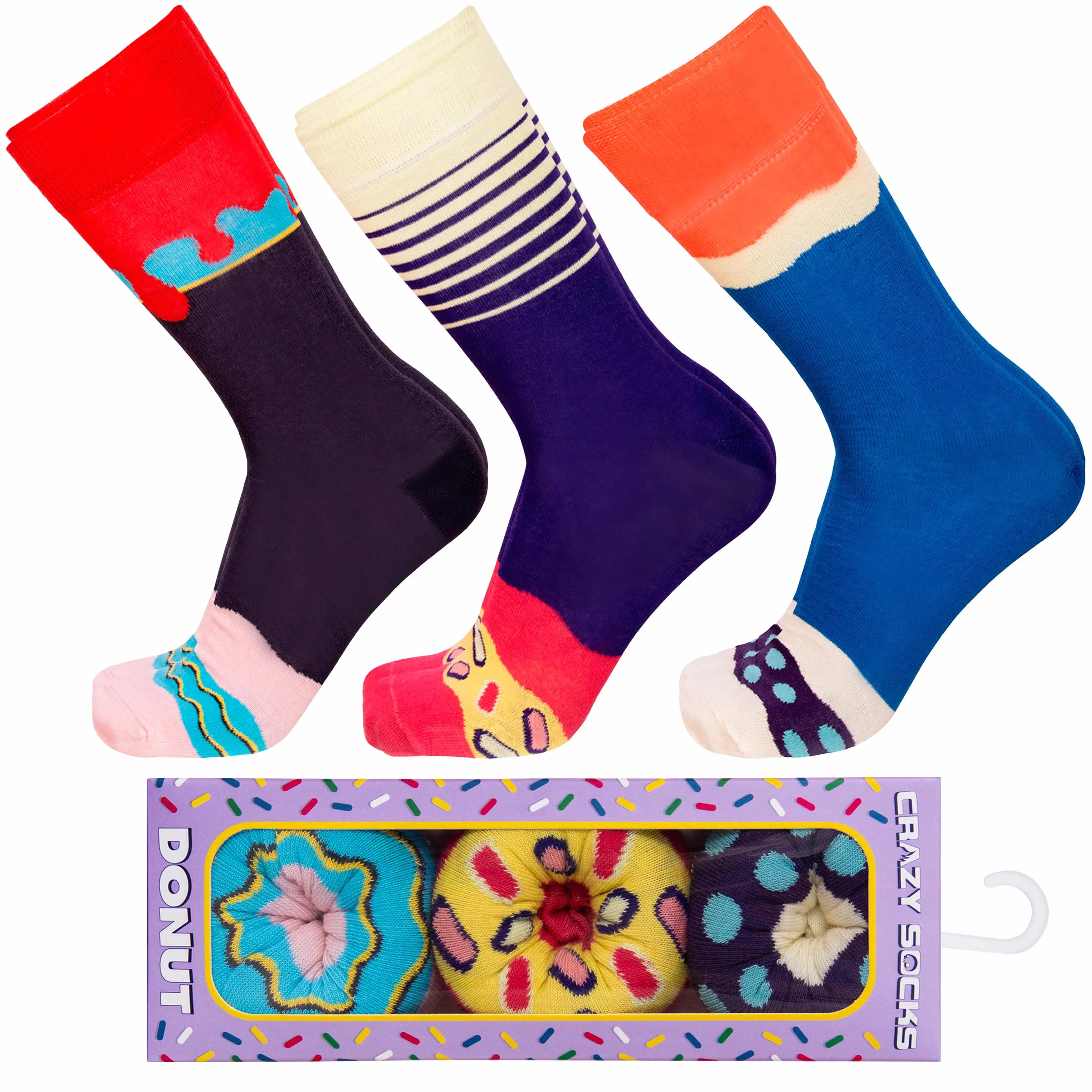 Crazy Socks Rozmiar: 43/46 Skarpetki w pudełku - idealne na prezent - Bawełna BIO - Crazy Socks - zabawne i oryginalne Mężczyźni Szybkie Menu