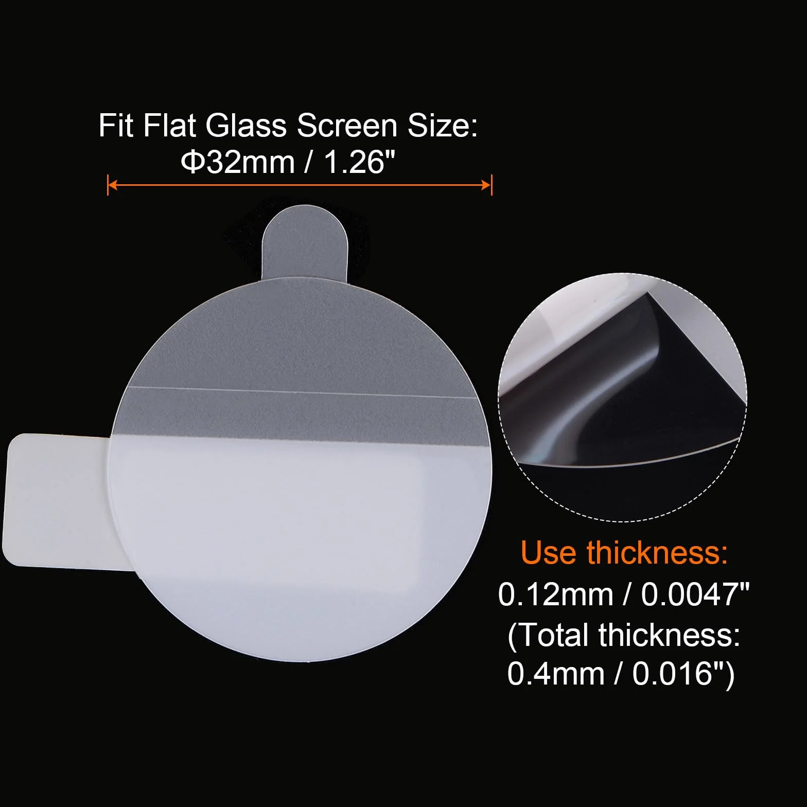 QUARKZMAN 2 sztuki folii ochronnych na wyświetlacz 32 mm HD High Definition, odporne na zarysowania, wodoodporne, ultra cienkie, TPU, uniwersalne, ochrona ekranu smartwatcha, z tkaniny, naklejki,