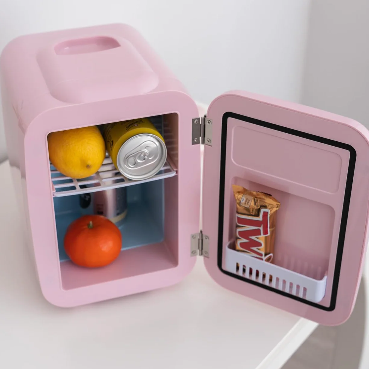 Flamingueo Mini Lodówka 4L - Lodówka Kosmetyczna 12V/220V, Funkcja Gorąca i Zimna