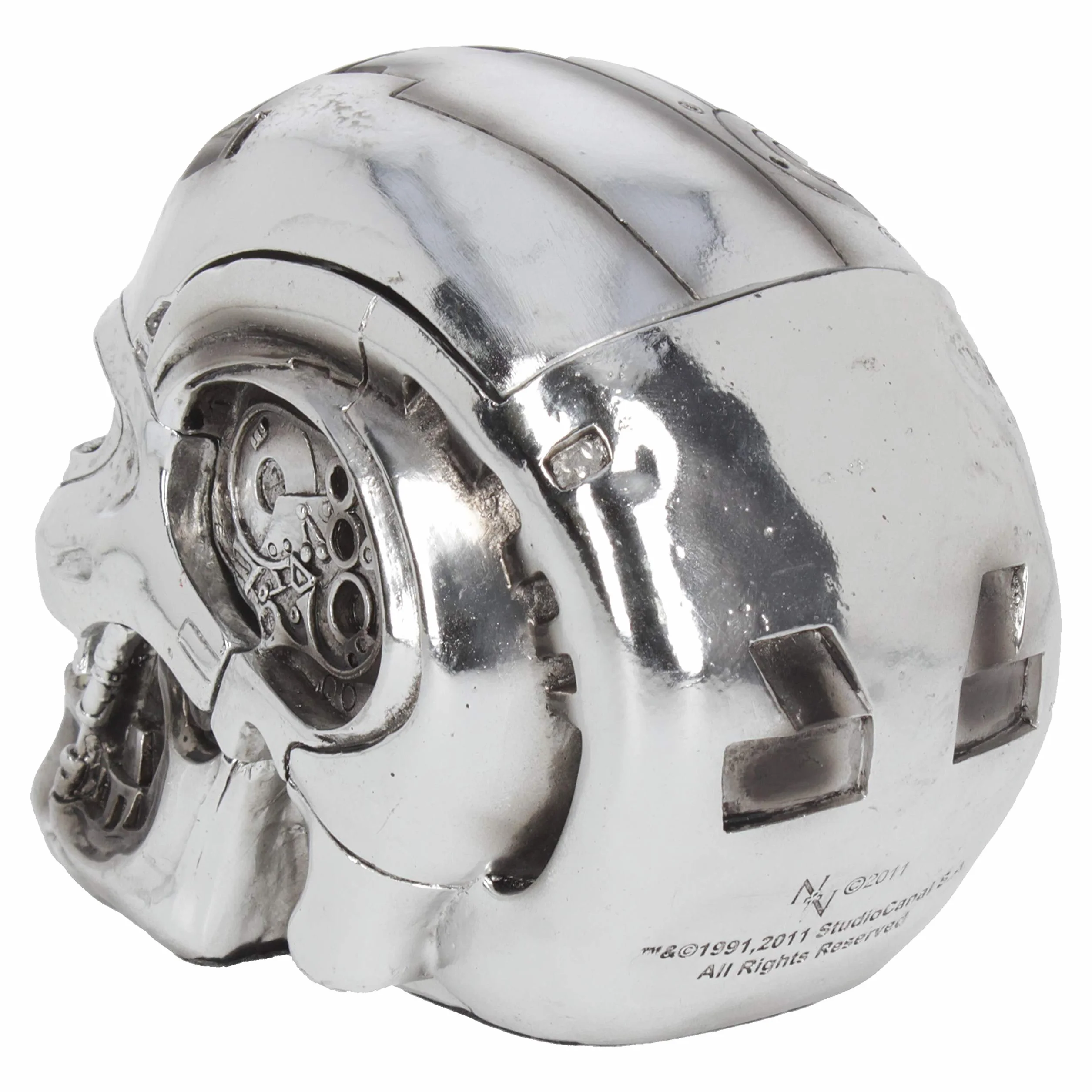 Nemesis Now Terminator pudełko 18 cm srebrne żywica