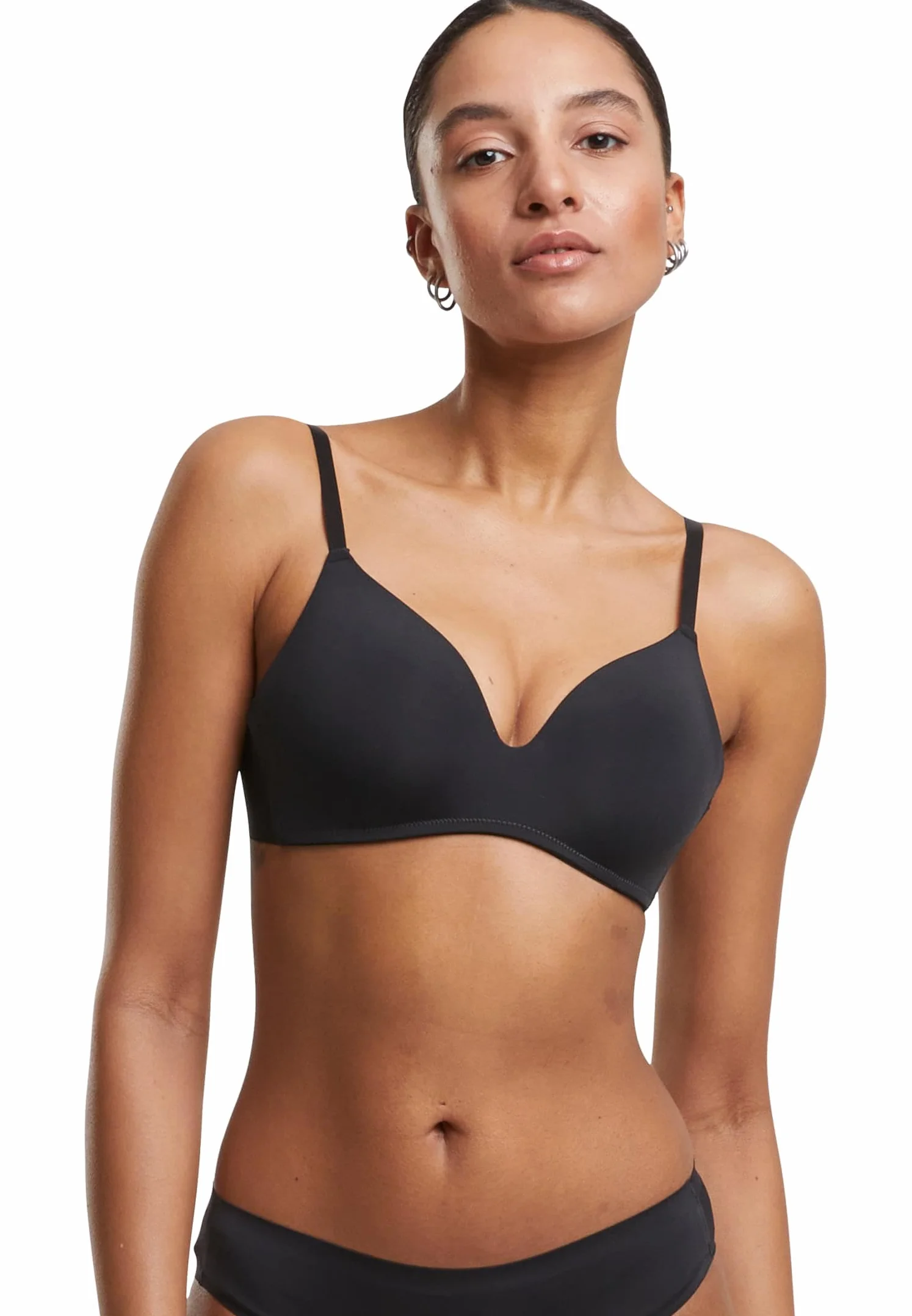 Urban Classics Biustonosz damski Basic Padded Bra 2-pak, wyściełany biustonosz z regulowanymi ramiączkami, bezszwowy, 2 sztuki w opakowaniu, czarny + czarny, 75B