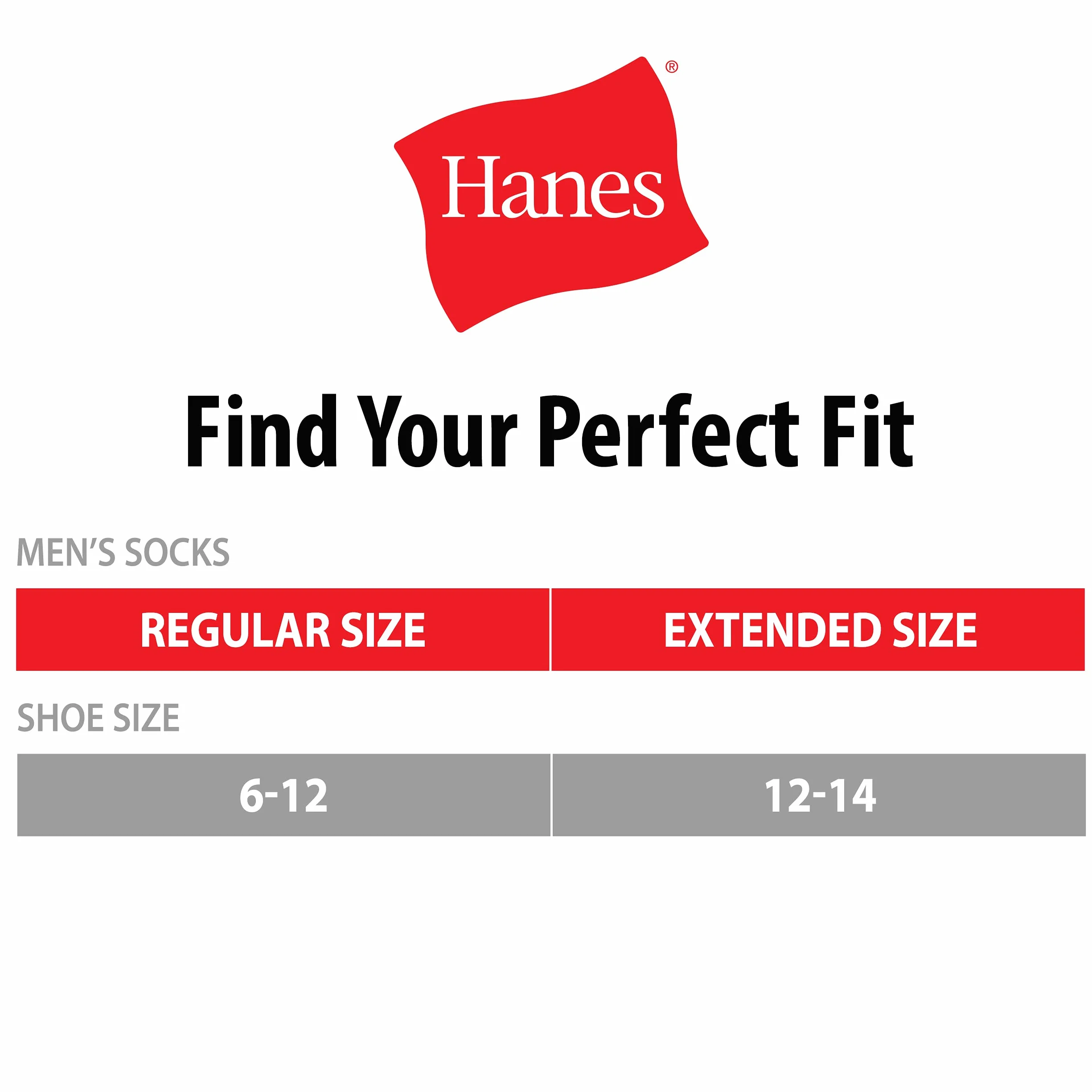 Hanes Męskie skarpety FreshIQ™ X-Temp® 12 szt. (LTAC16) - białe -6-12 - 12 szt