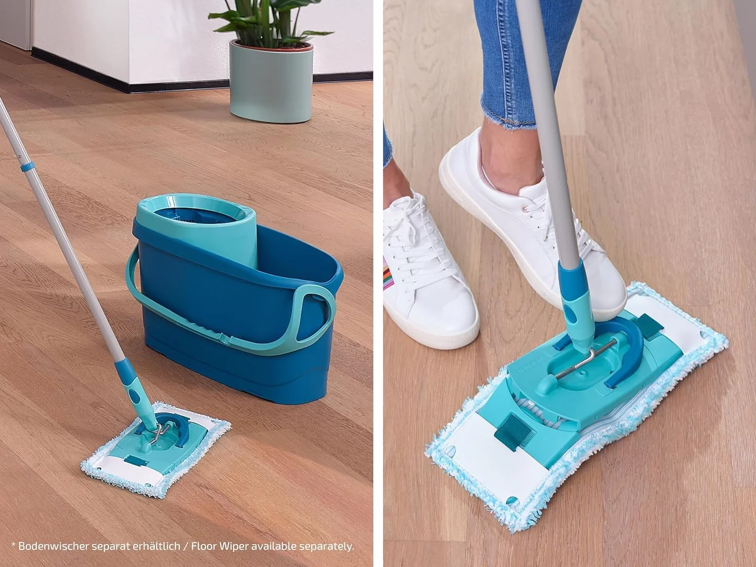 Leifheit Zapasowa osłona wycieraczki do mopa Twist M Ergo Micro Duo, 2 wymienne głowice z mikrofibry, szerokość 33 cm