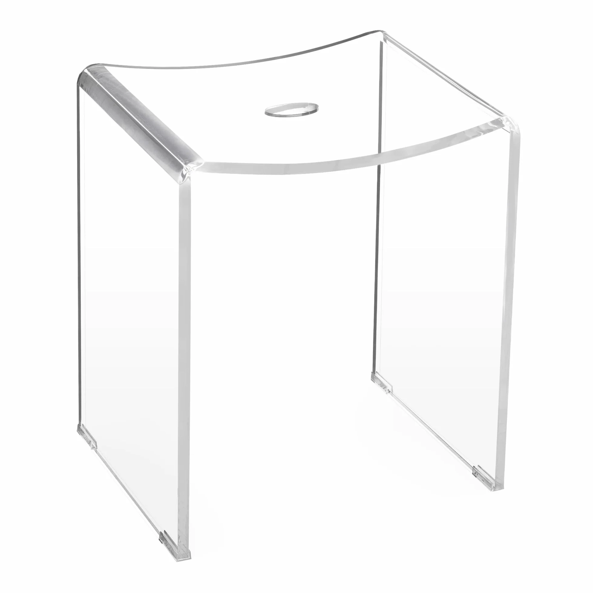 Navaris Taboret prysznicowy z akrylu antypoślizgowy 43,5 x 37 x 28 cm