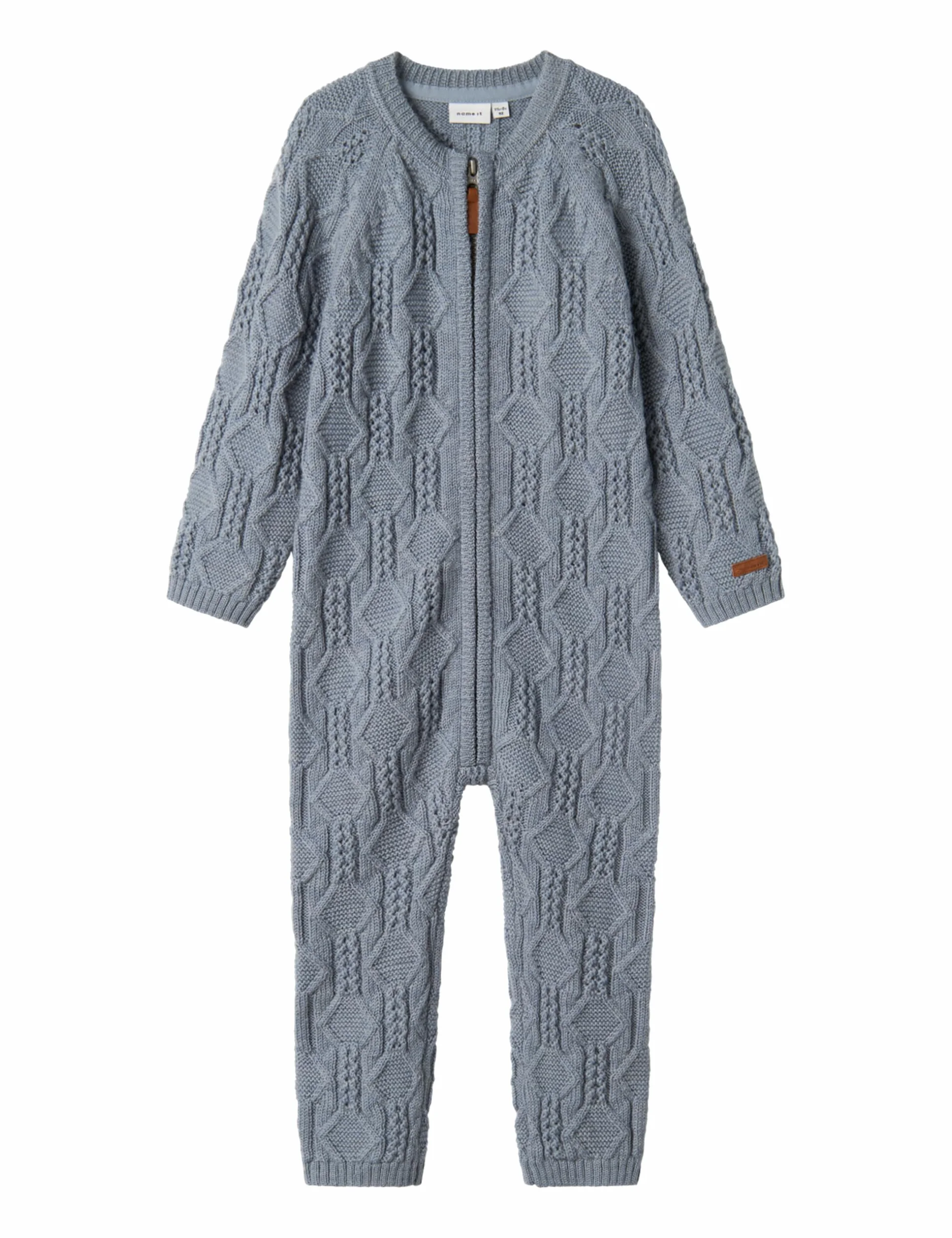 NAME IT śpioszki Chłopcy Nmmwrilla Wool Ls Knit Suit