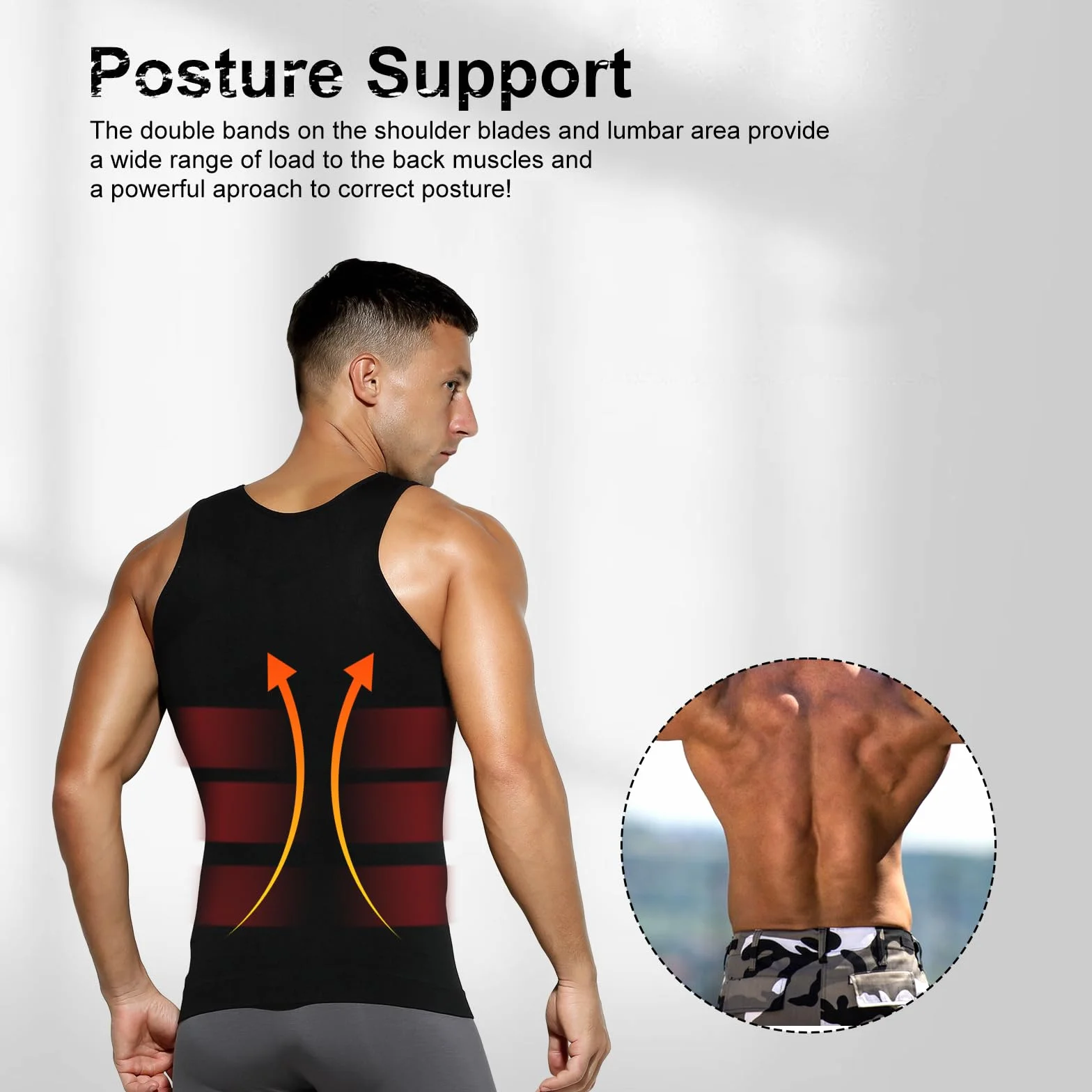 Casey Kevin 2-pak Shapewear męska koszulka kompresyjna wyszczuplająca brzuch tank top