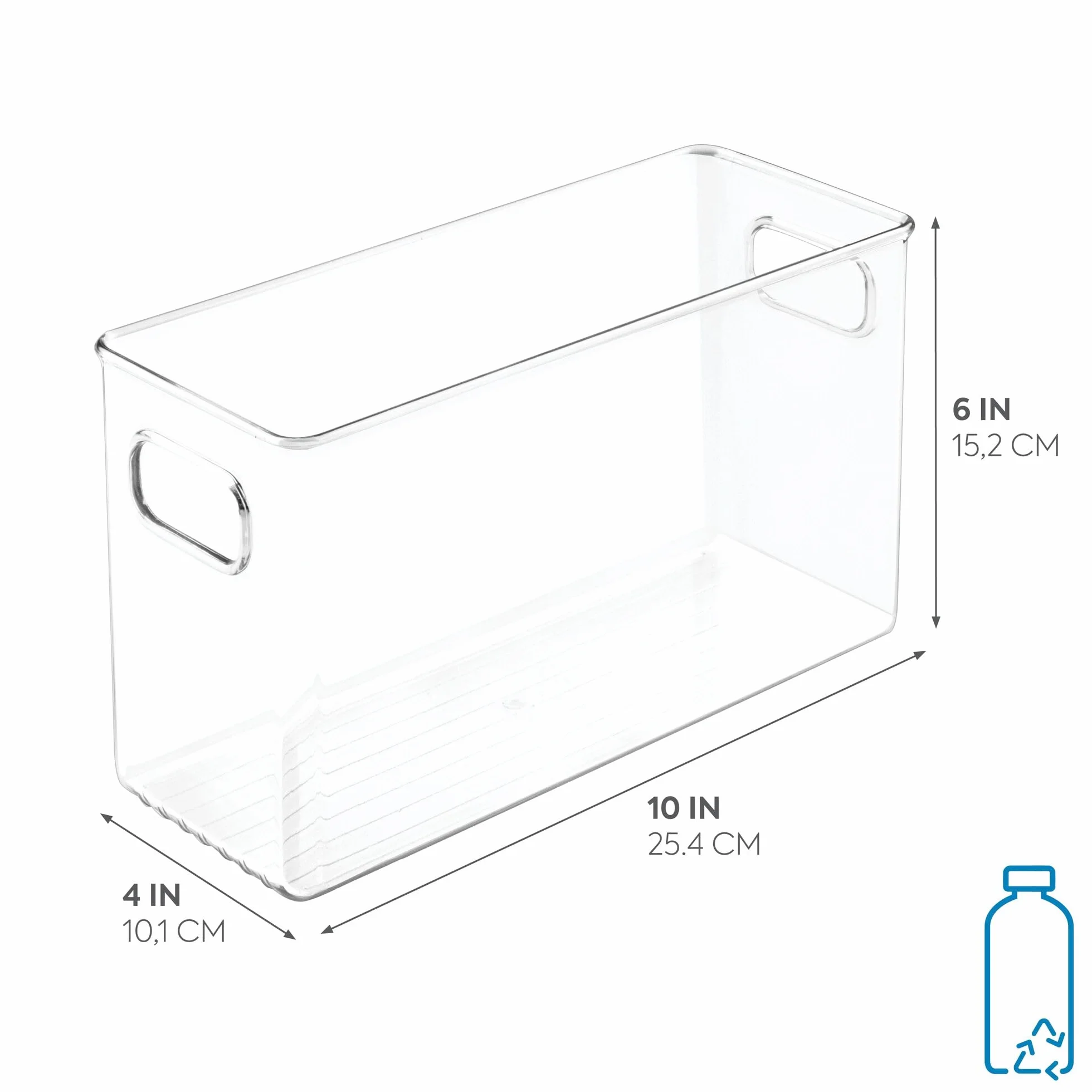 Interdesign Binz Organizer do Lodówki Przezroczysty 25.4 x 10.2 x 15.2 cm