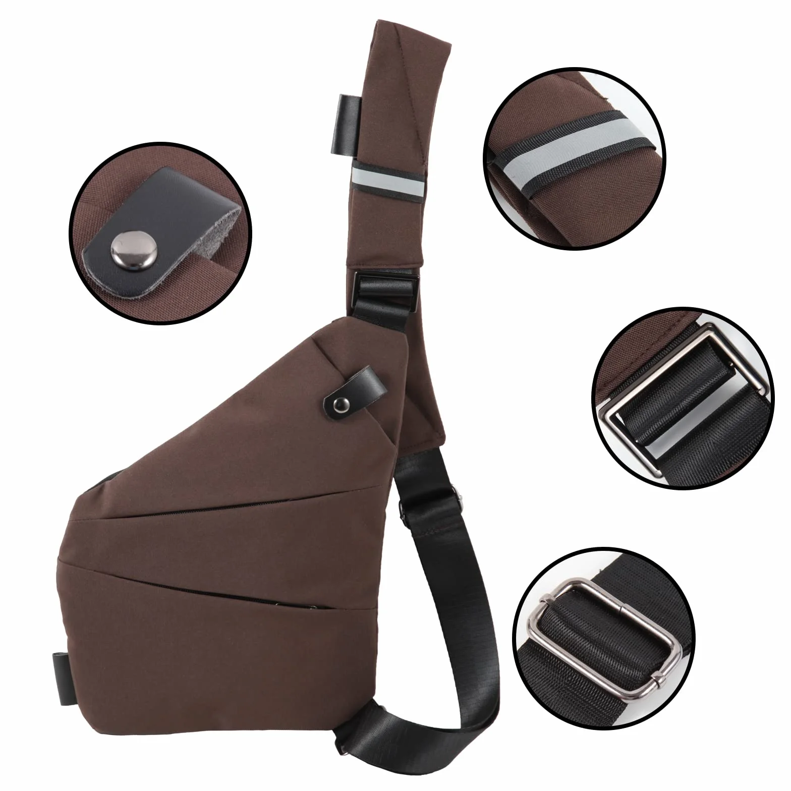 Torba crossbody unisex antykradzieżowa szarfa