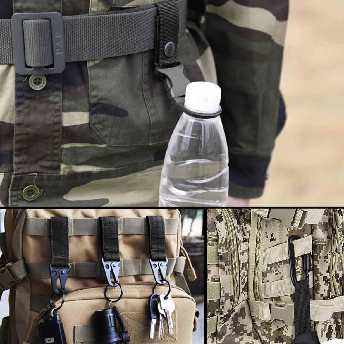 AivaToba Cobra Pasek taktyczny, unisex, nylon, w wojskowym/survivalowym stylu, metalowa klamra z mechanizmem szybkiego zapięcia, do aktywności na świeżym powietrzu, 125 cm