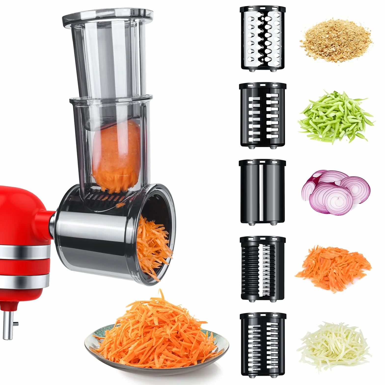Przystawka do Krajalnicy i Szatkownicy KitchenAid MMOBIEL z 5 Ostrzami
