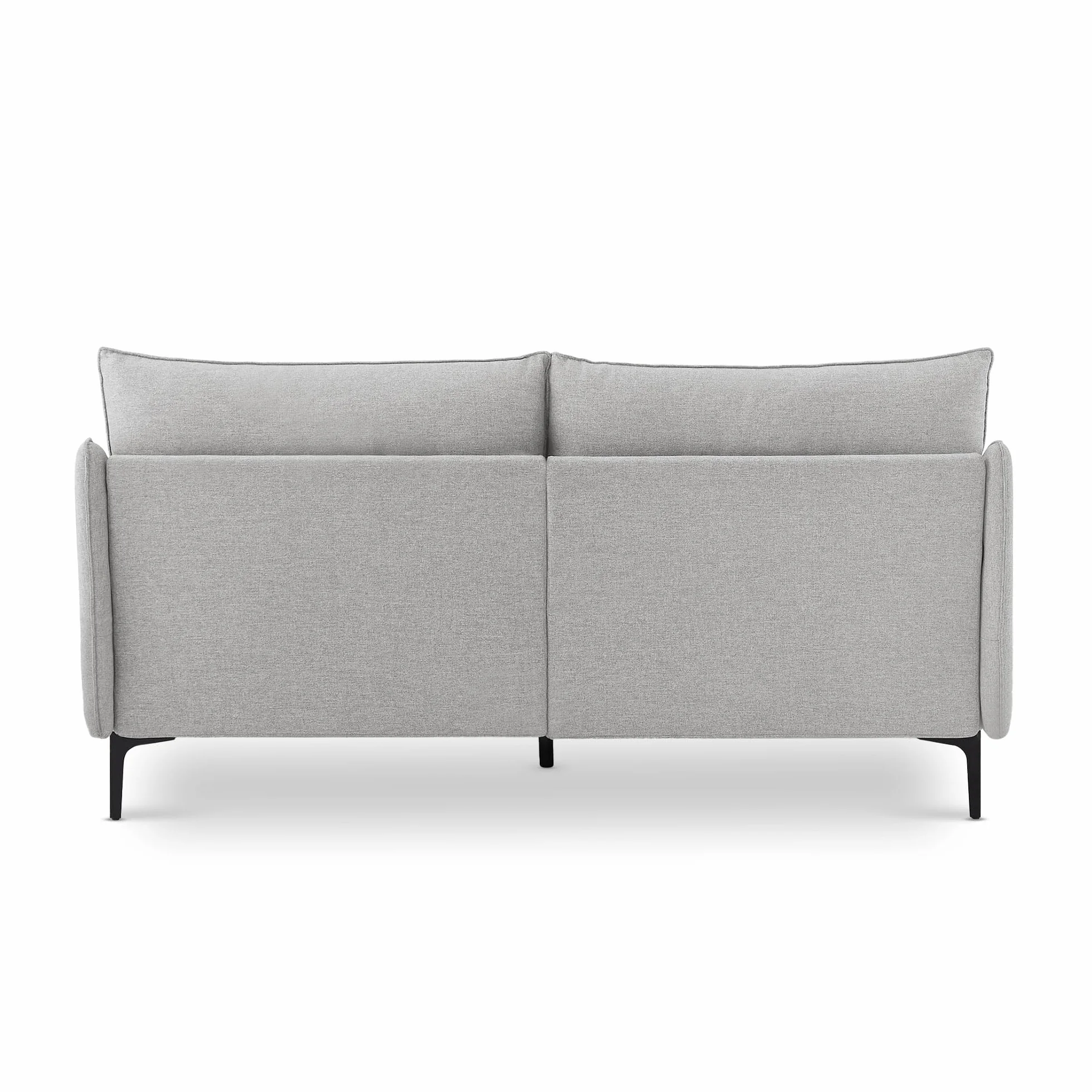 SASHA Industrialna 2-osobowa sofa z jasnoszarej tkaniny