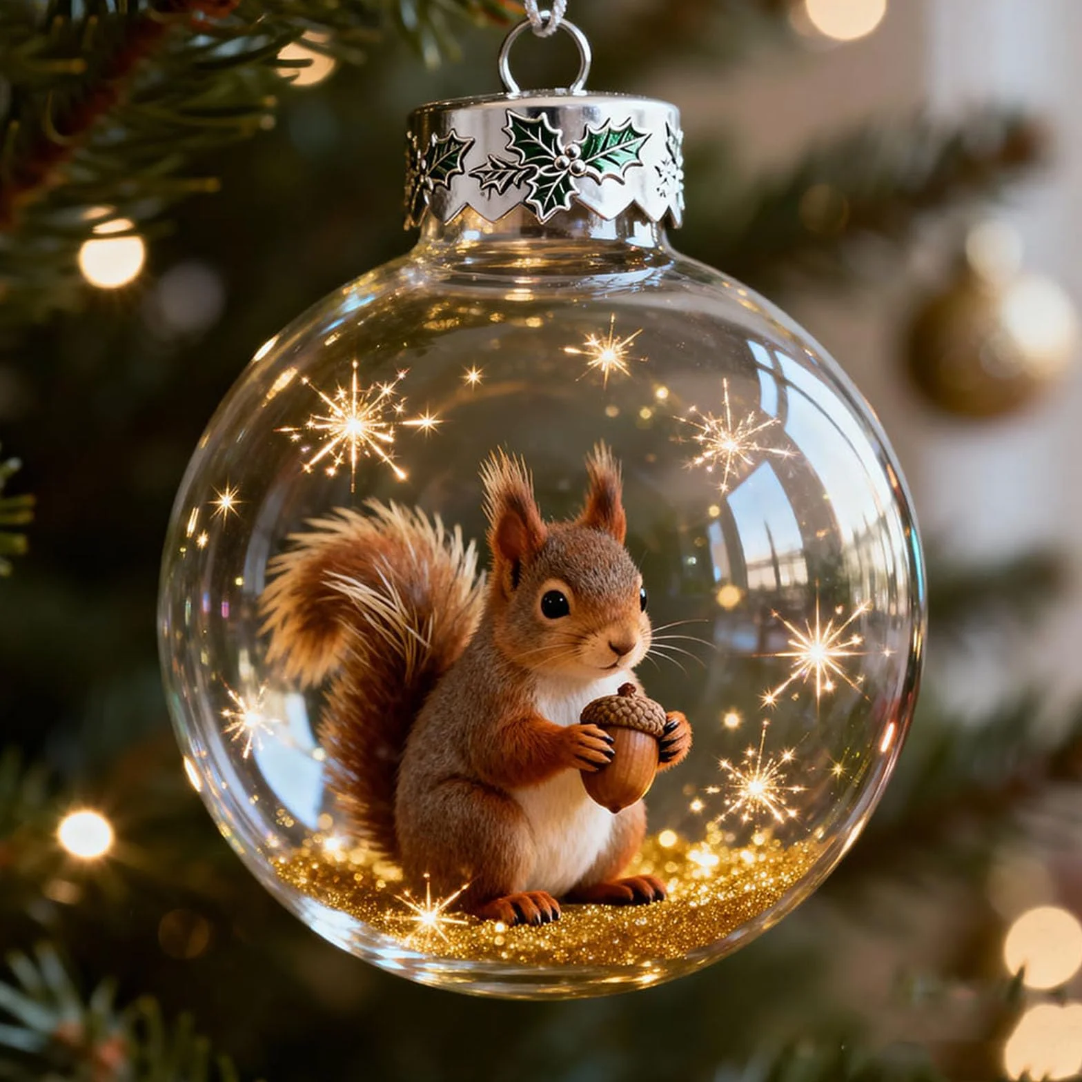 Ozdoba bożonarodzeniowa ze szkła kryształowego 3D Wildlife Wonders Collection 2026