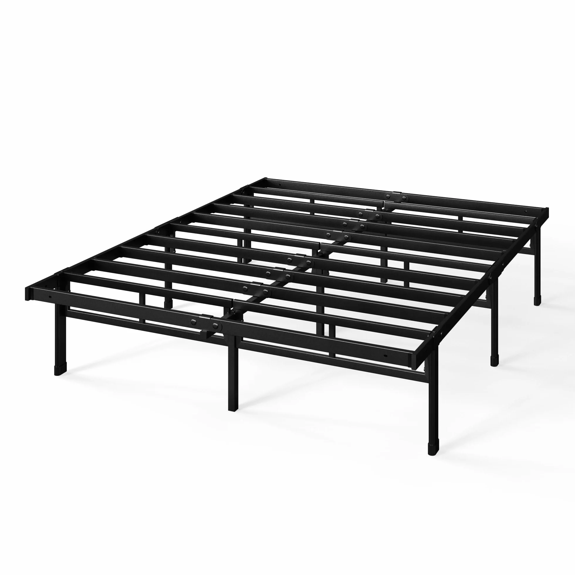 Zinus Justin Łóżko 140x190 cm z miejscem do przechowywania, metalowe, czarne