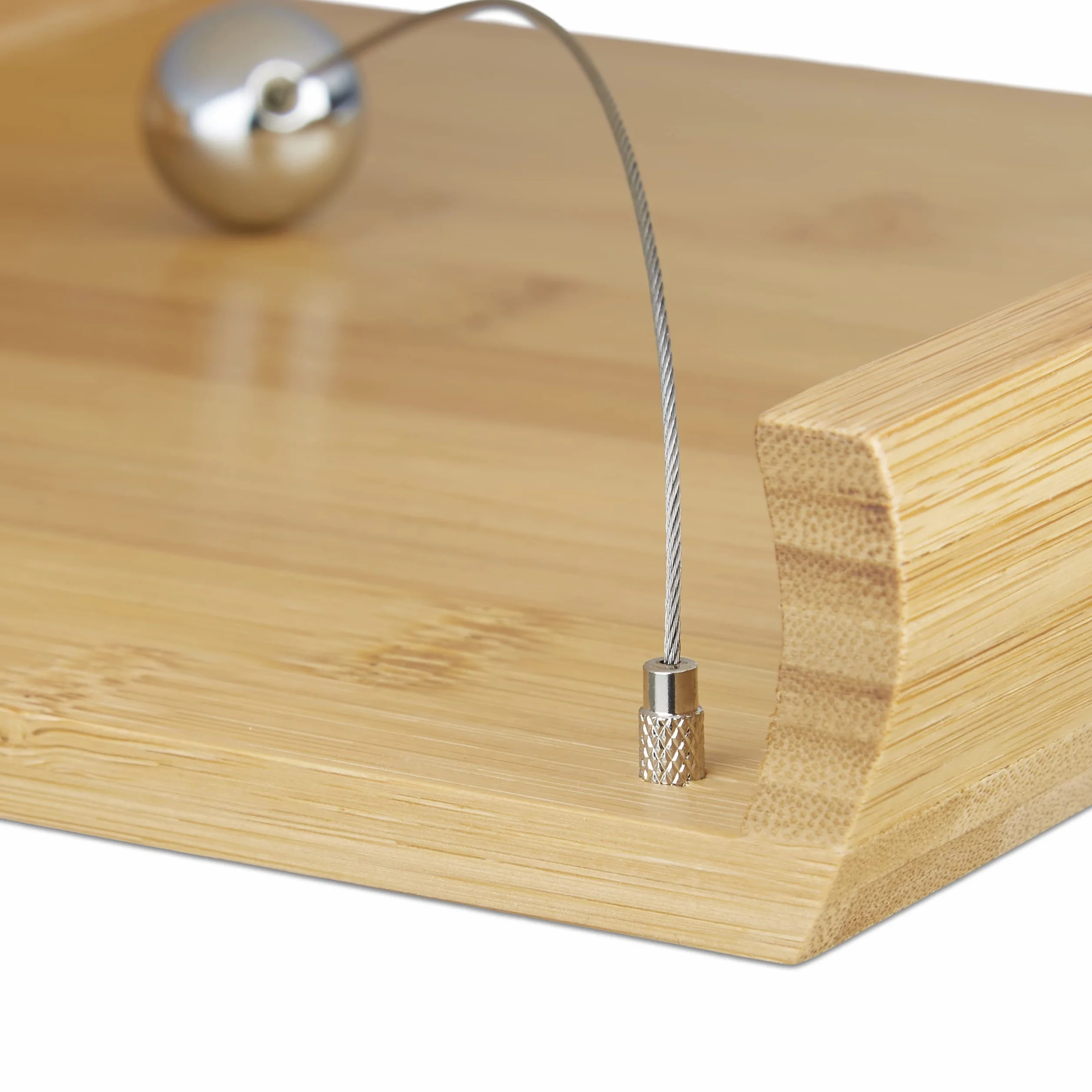 Relaxdays Stojak na serwetki bambusowy 21,7 x 21,7 x 3,7 cm naturalny