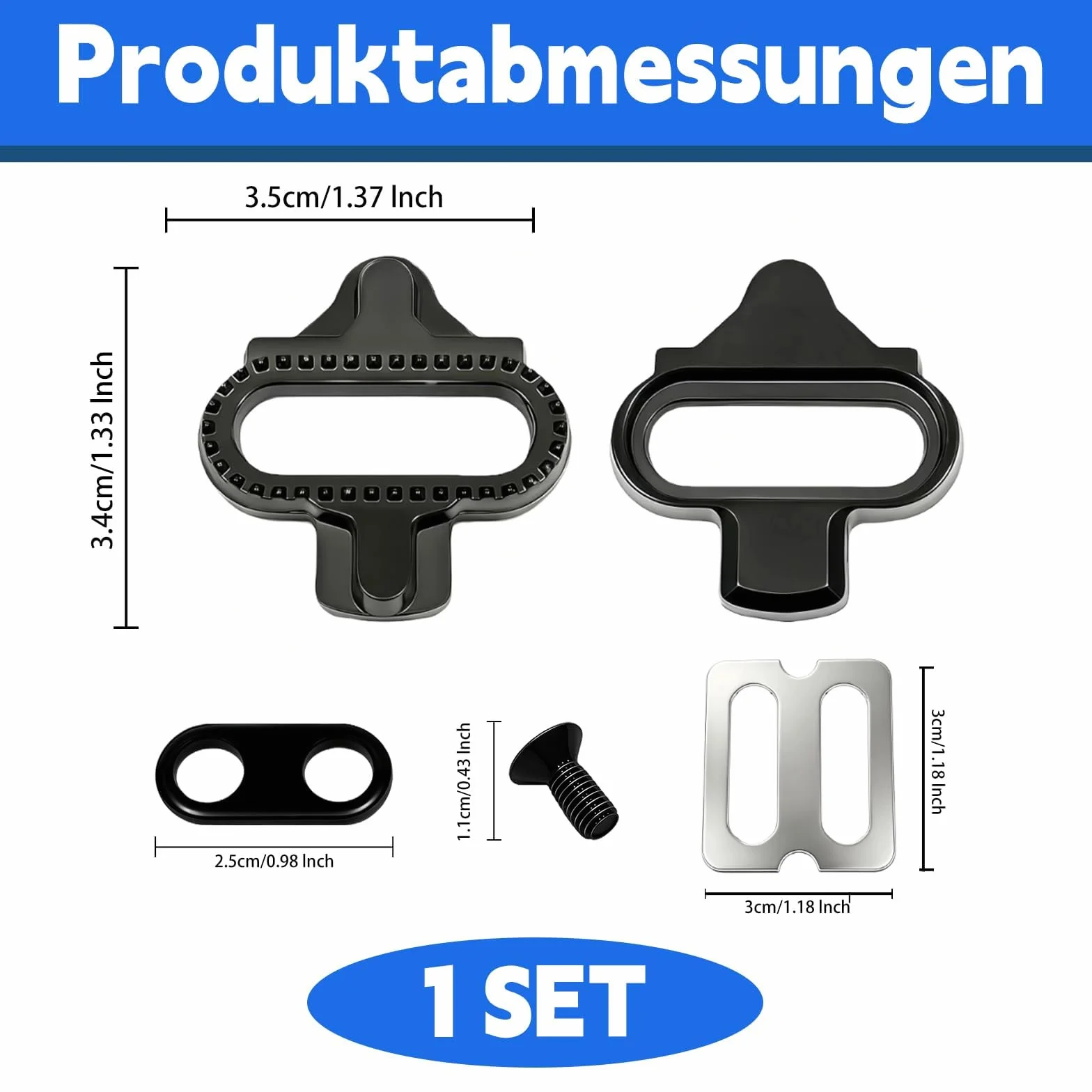 Knagi rowerowe z antypoślizgowymi wypustkami – kompatybilne z systemem SPD; Cleats SPD, Bloki SPD SH51, Bloki SPD MTB, Bloki Do Pedałów SPD, SPD Cleats MTB, Cleats Rowerowe, Zestaw Bloków SPD