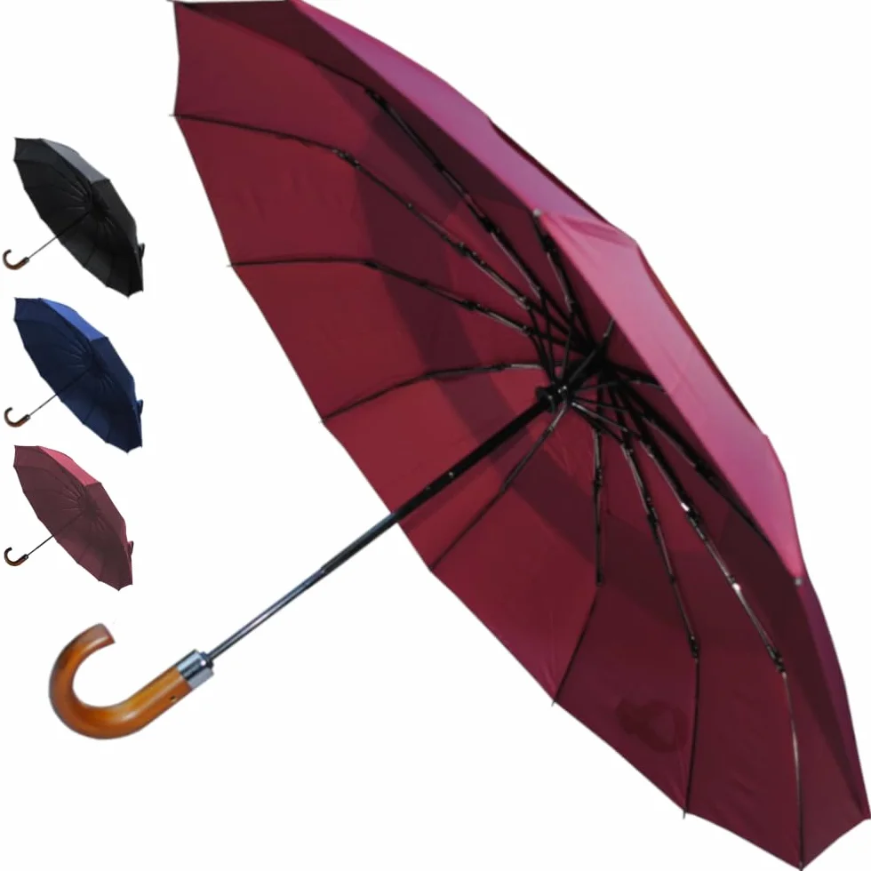COLLAR AND CUFFS LONDON - Rzadki kompaktowy parasol z 12 żebrami, 4 dodatkowe dla wytrzymałości - 80 km/h mocna wzmocniona wiatroszczelna rama z włókna szklanego - wentylowany baldachim - automatyczne