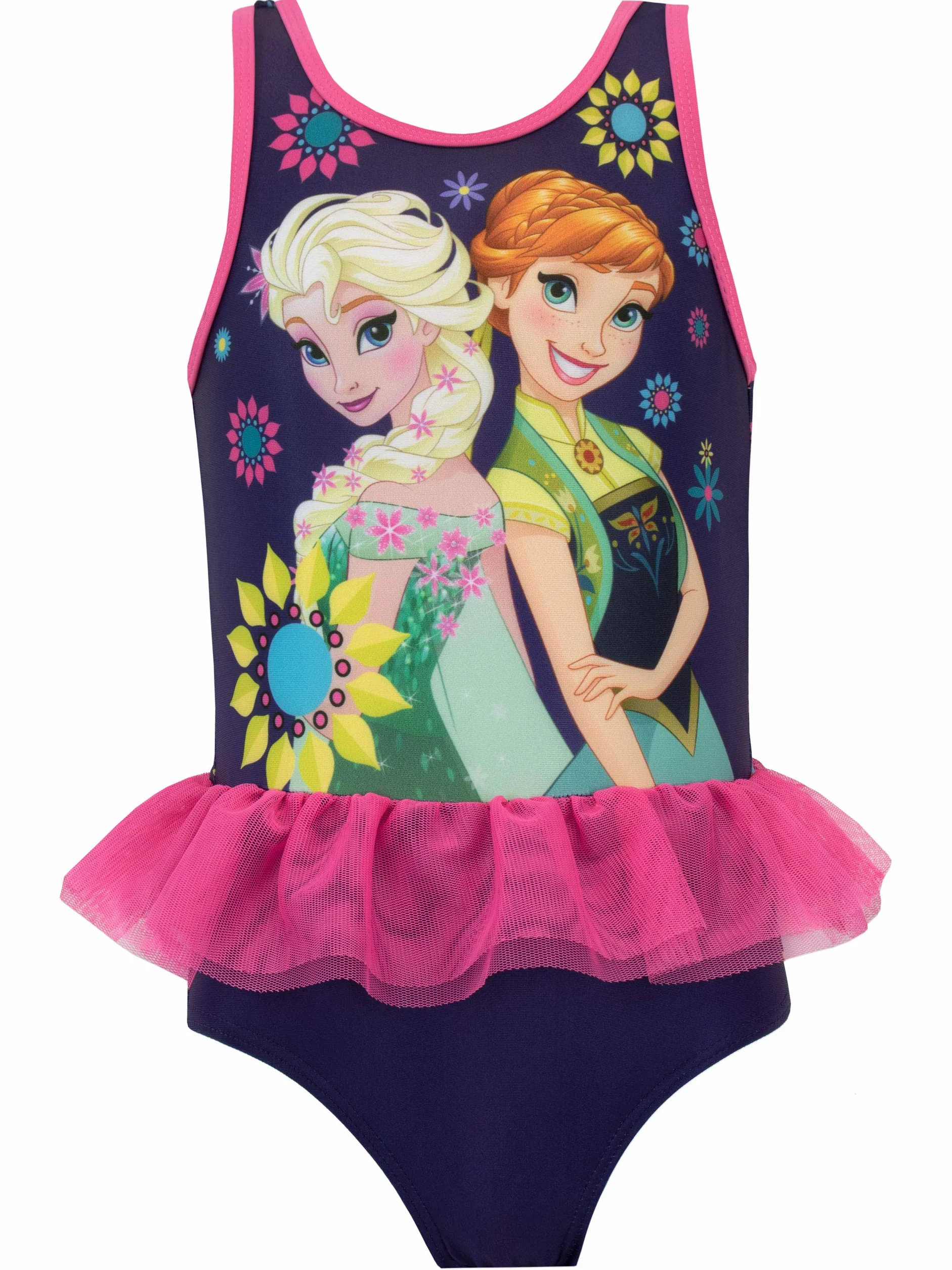 Disney Frozen kostium kąpielowy dla dziewcząt, kostium kąpielowy Anna i Elsa, jednoczęściowy kostium kąpielowy dla dzieci, dziewczynek, moda kąpielowa dla dziewczynek