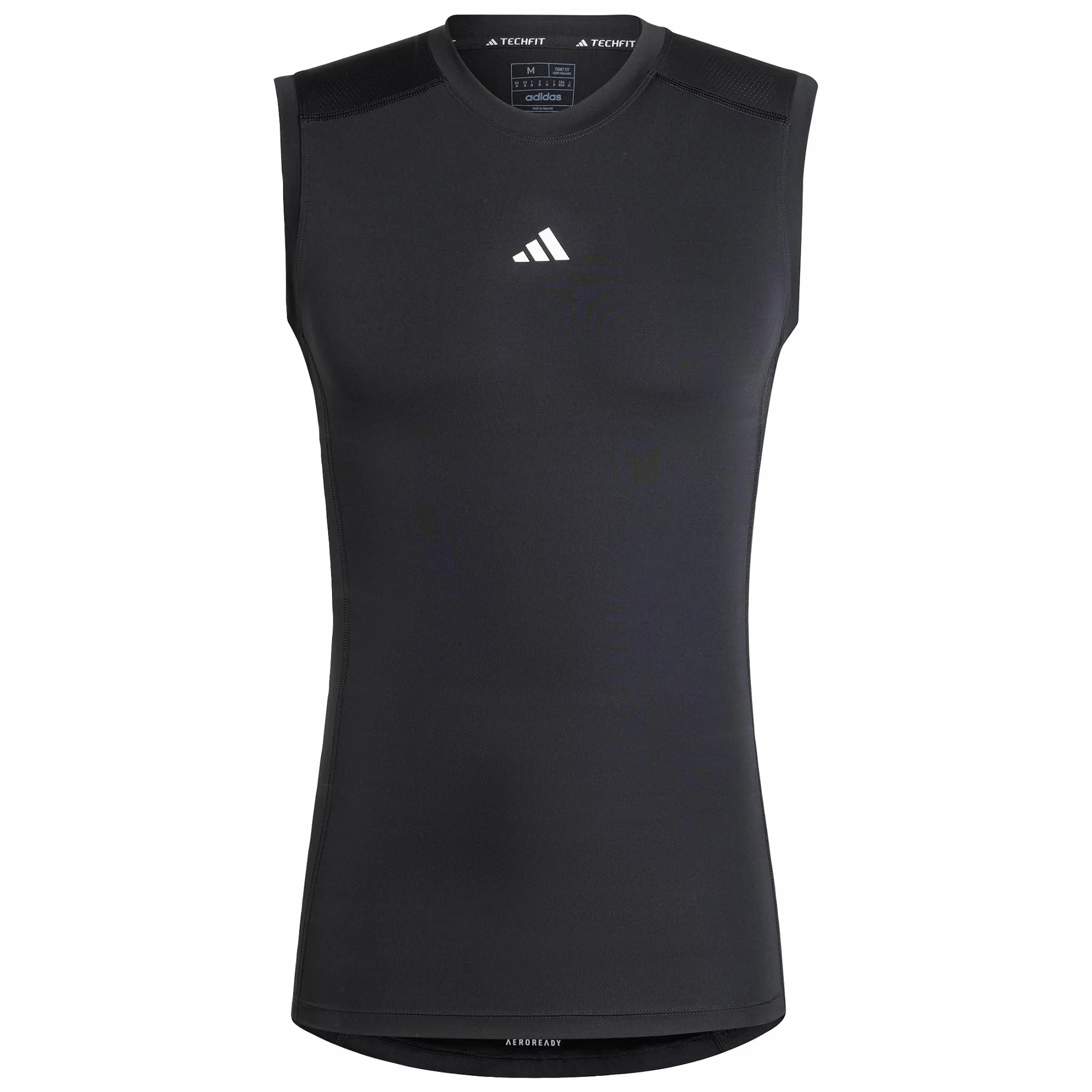 adidas Mężczyźni TECHFIT COMPRESSION TRAINING SLEEVELESS T-SHIRT, Black, L