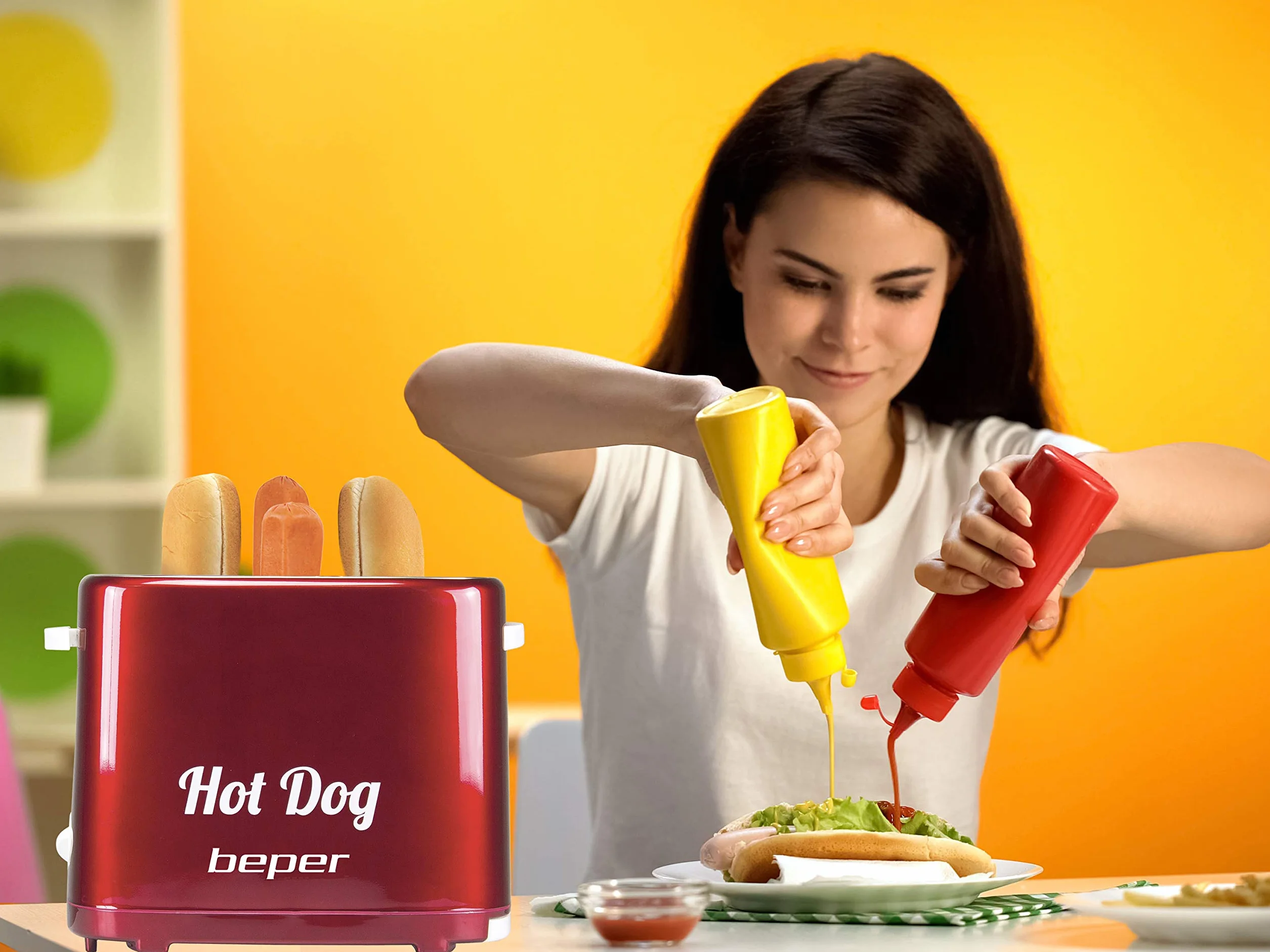 BEPER BT.150Y Maszyna do hot dogów 750 W czerwona