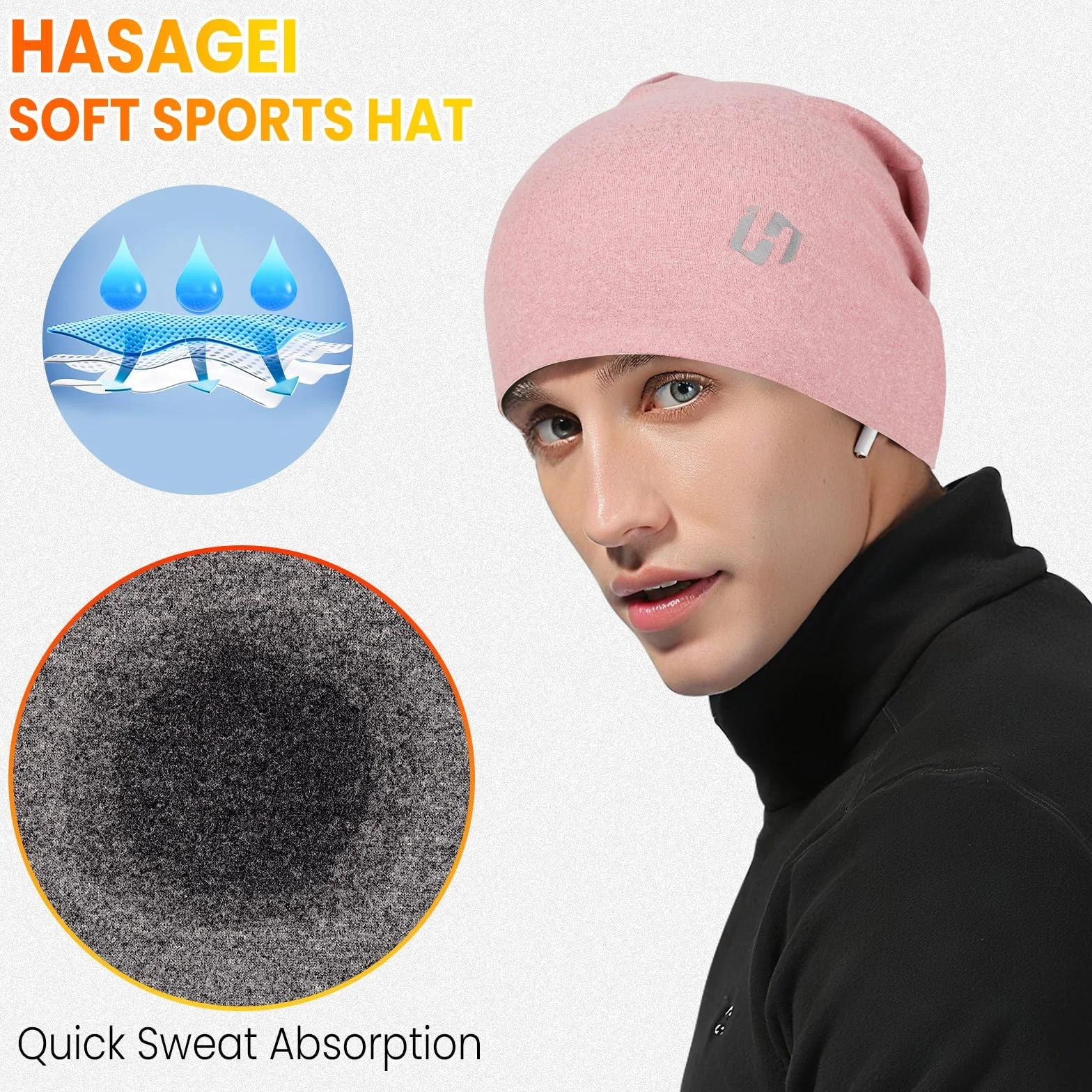 HASAGEI Zimowa czapka do biegania czapka z czaszką czapka beanie czapka kask termiczny