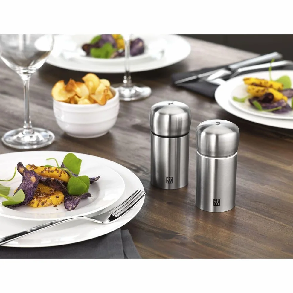 Zwilling Salz- und Pfeffermühle 2-teilig Set Edelstahl silber 10.7 cm