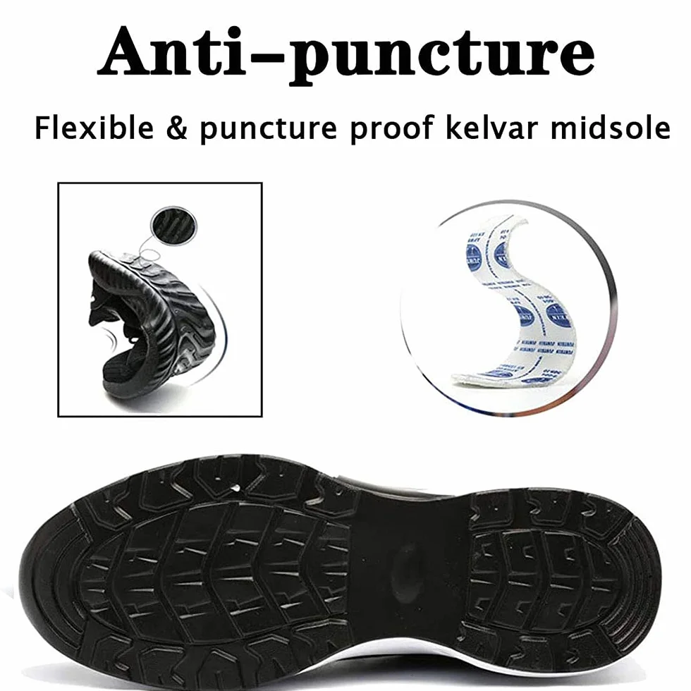 Buty Robocze Buty Ochronne Damskie Męskie Lekkie Obuwie Ochronne Stalowe Buty ze stalowymi noskami