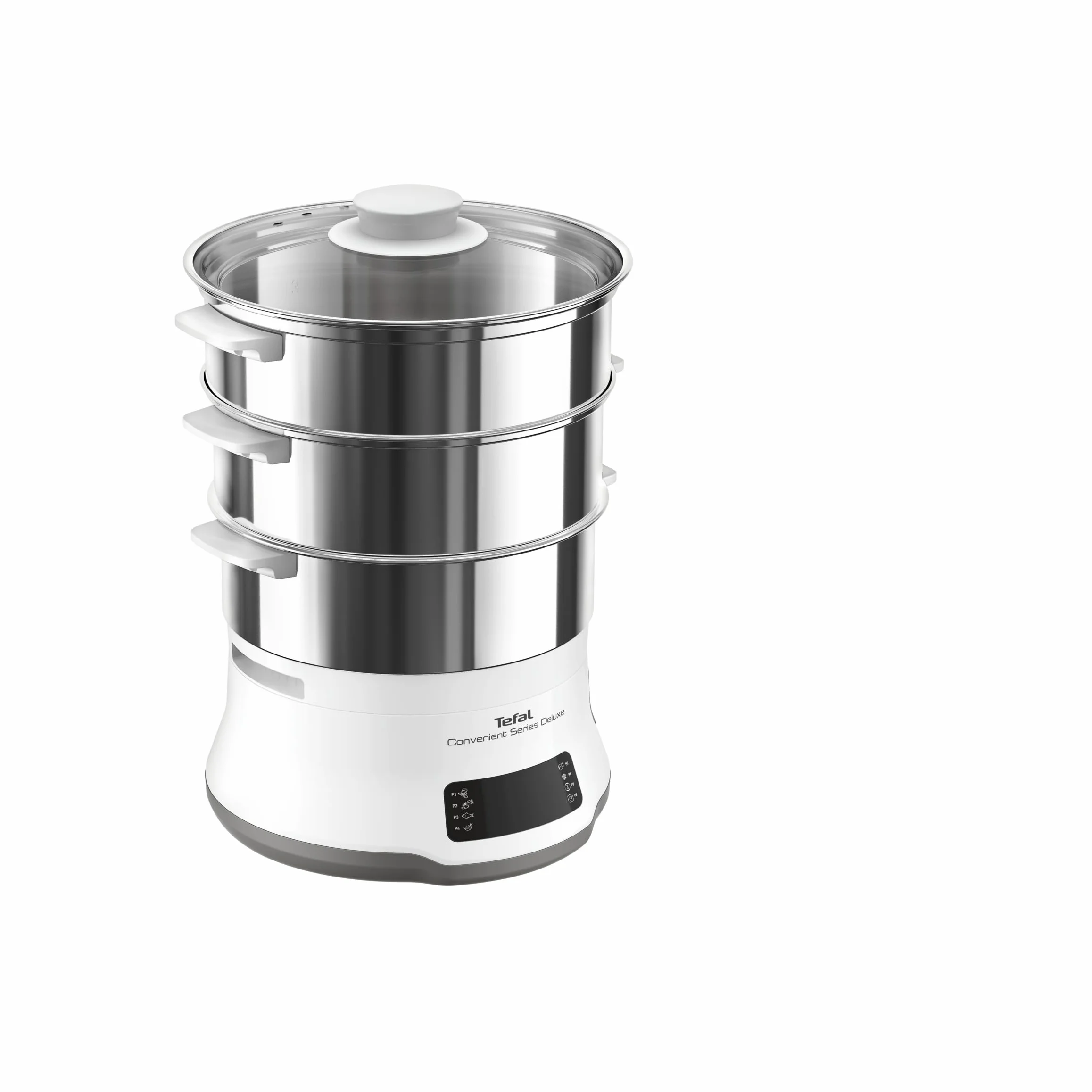 Tefal VC502D Series Deluxe Parowar 3-poziomowy, 8 programów, stal nierdzewna, srebrny