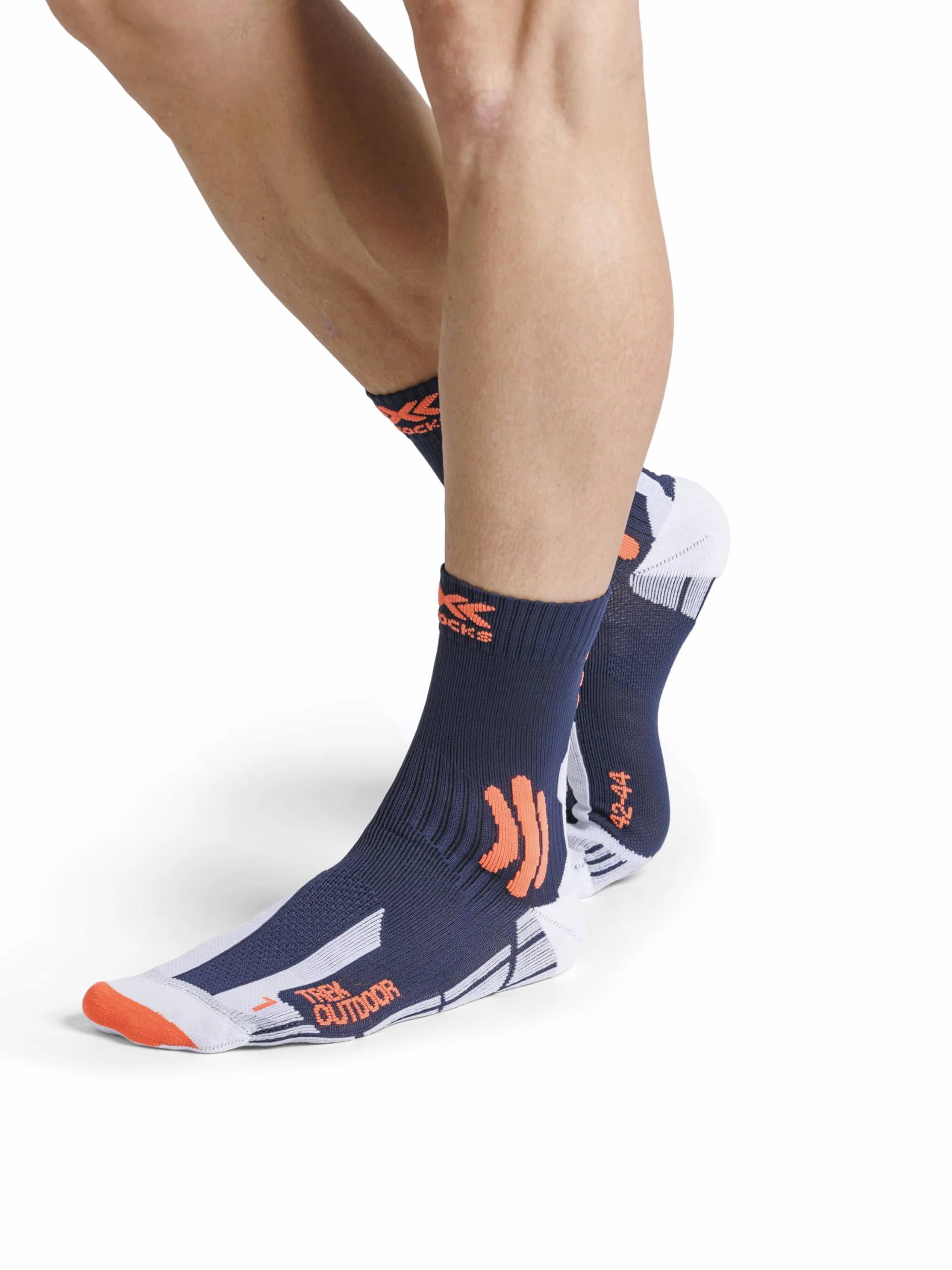 X-Socks Trek Outdoor 4.0 - skarpety trekkingowe dla mężczyzn i kobiet, zwiększony komfort i ochrona podczas aktywności na świeżym powietrzu - Opal Black/Dolomite Grey Melange, 39-41
