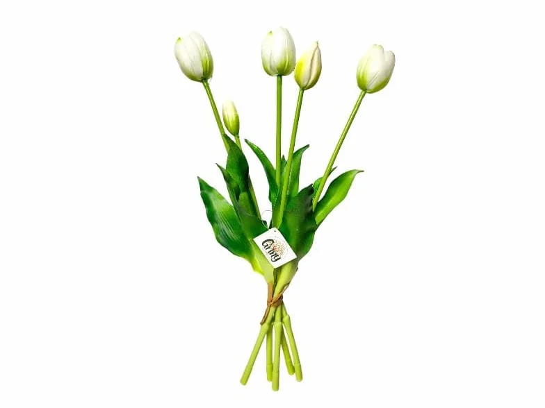 Tulipany Silikonowe Gumowane jak Żywe Premium Tulipan 40 cm 5 sztuk
