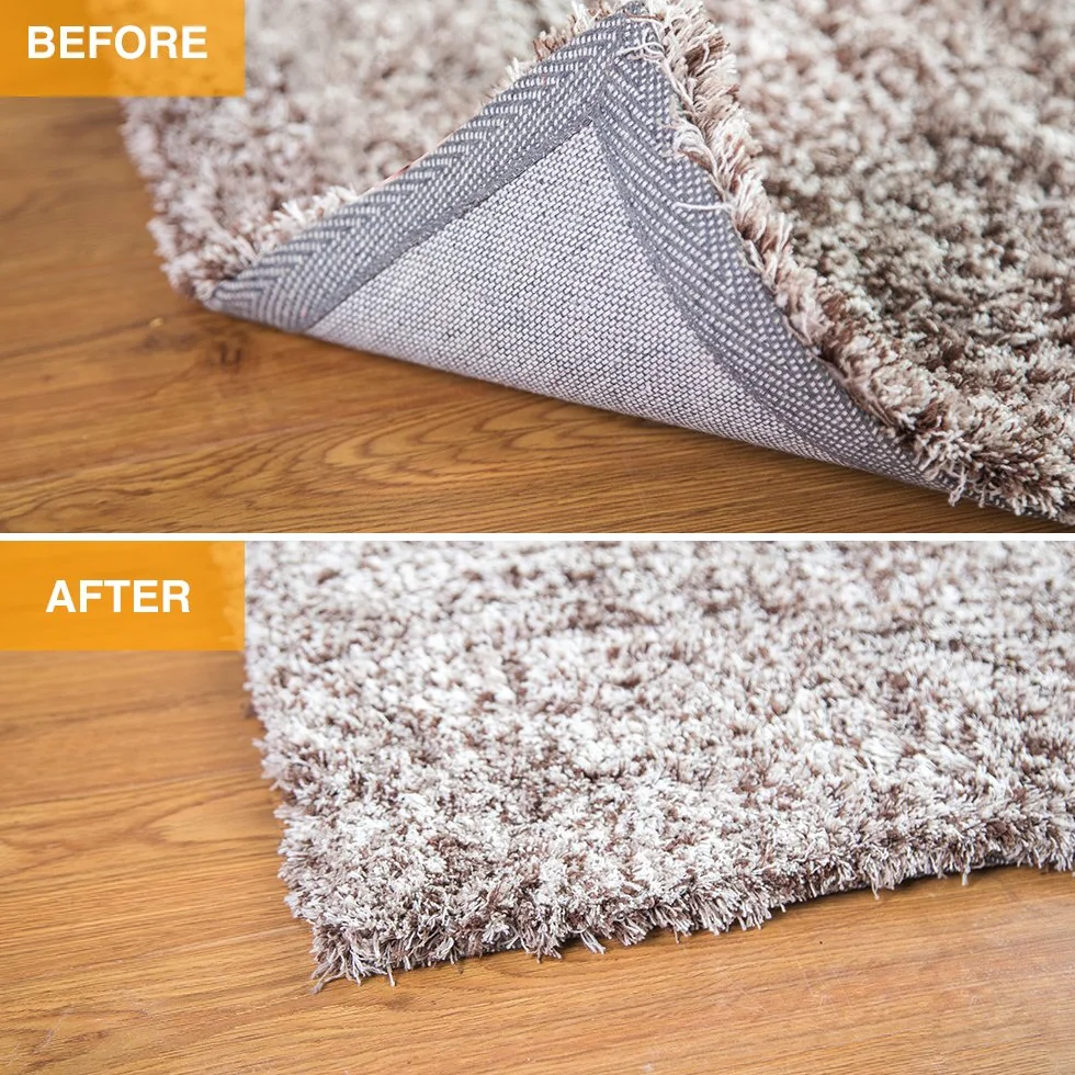 Home Techpro Chwytaki do dywaników, 8 szt. antypoślizgowe zmywalne uchwyty do dywanu, "Vacuum TECH" - nowe materiały do zapobiegania zwijaniu się podkładki dywanowej: Utrzymuj dywan na miejscu i