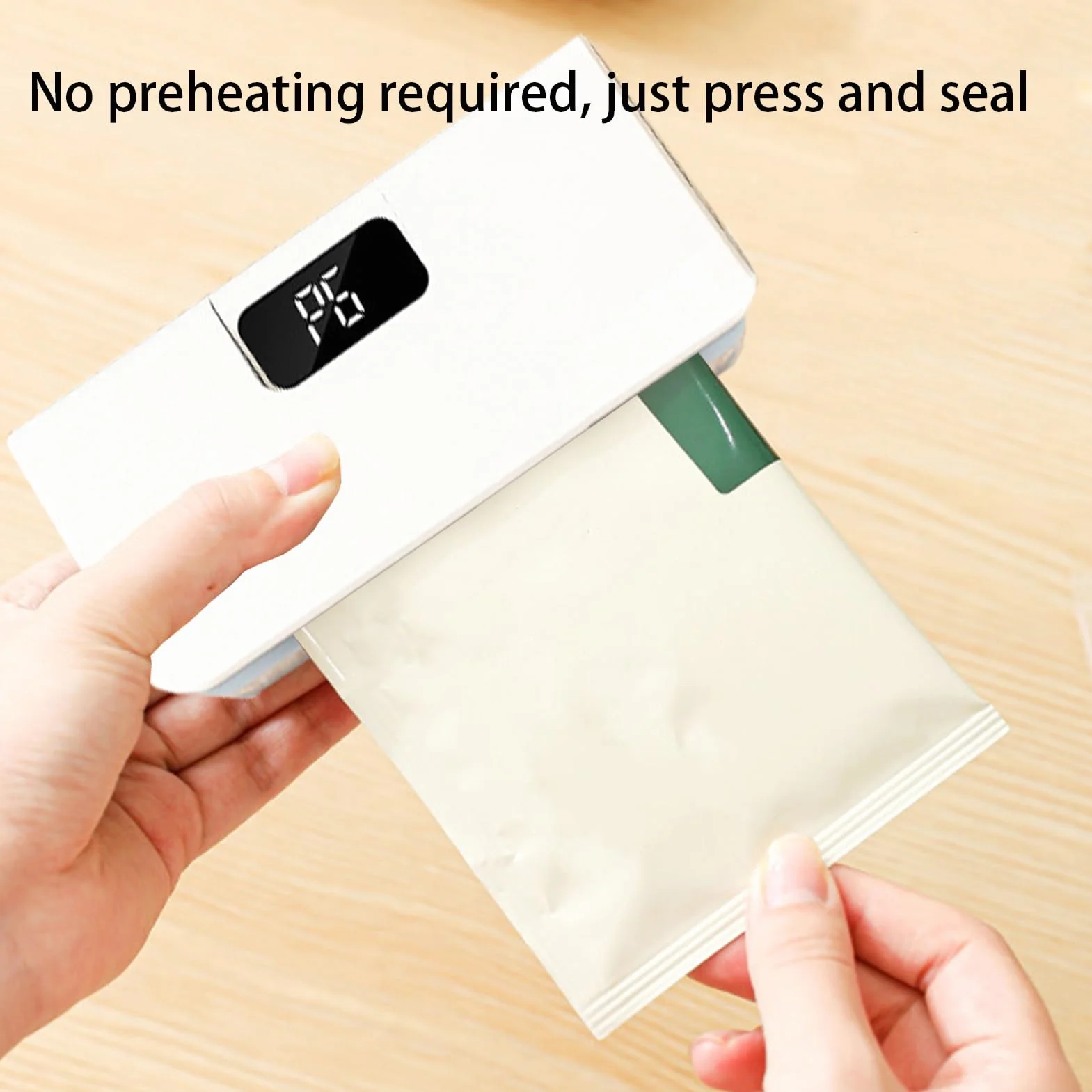 Mini Bag Sealer 2 in 1 Thermal Preservation Machine 6 Speed Temperature Control Magnetic Mount
